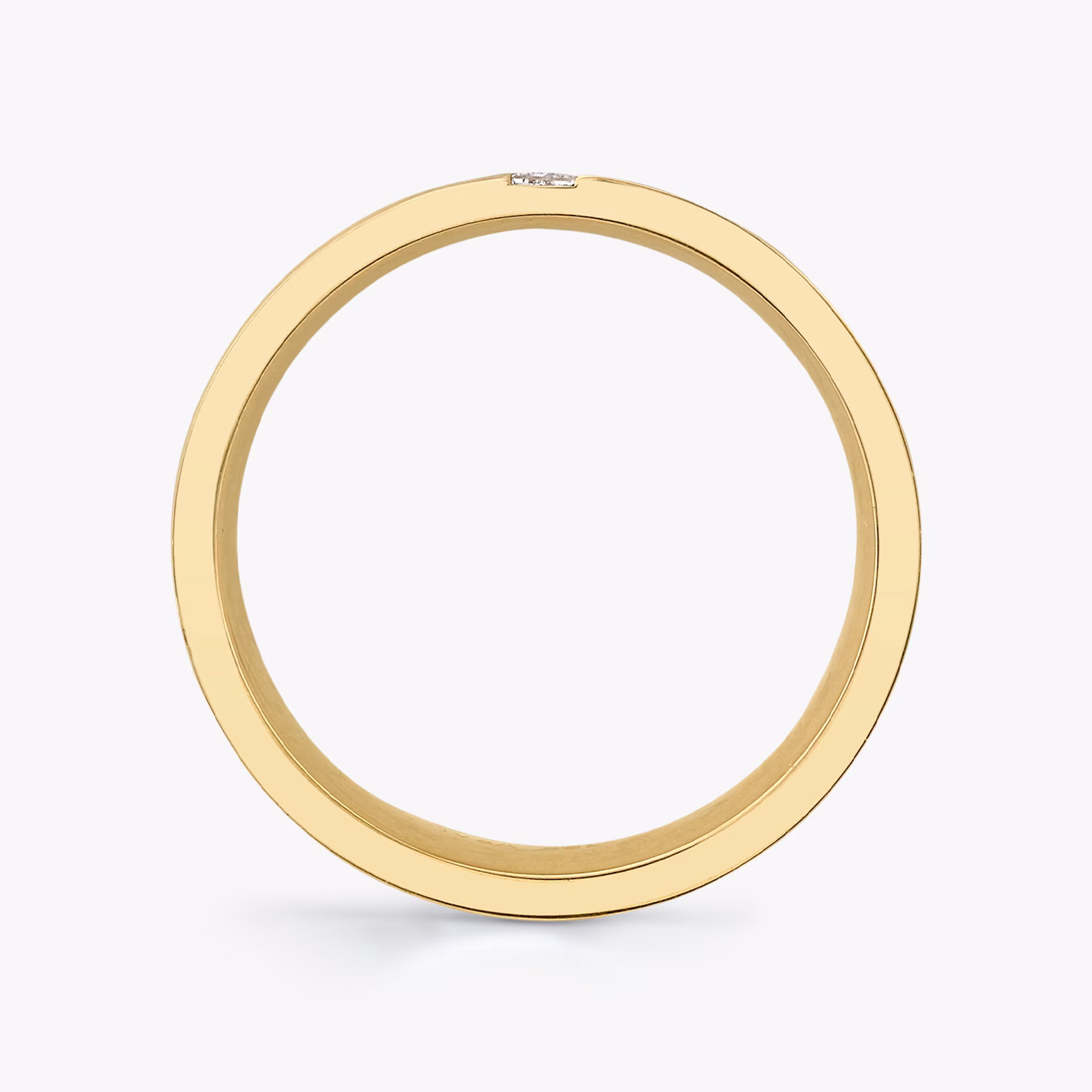 Brushed Baguette Band | Baguette | 18k | Yellow Gold