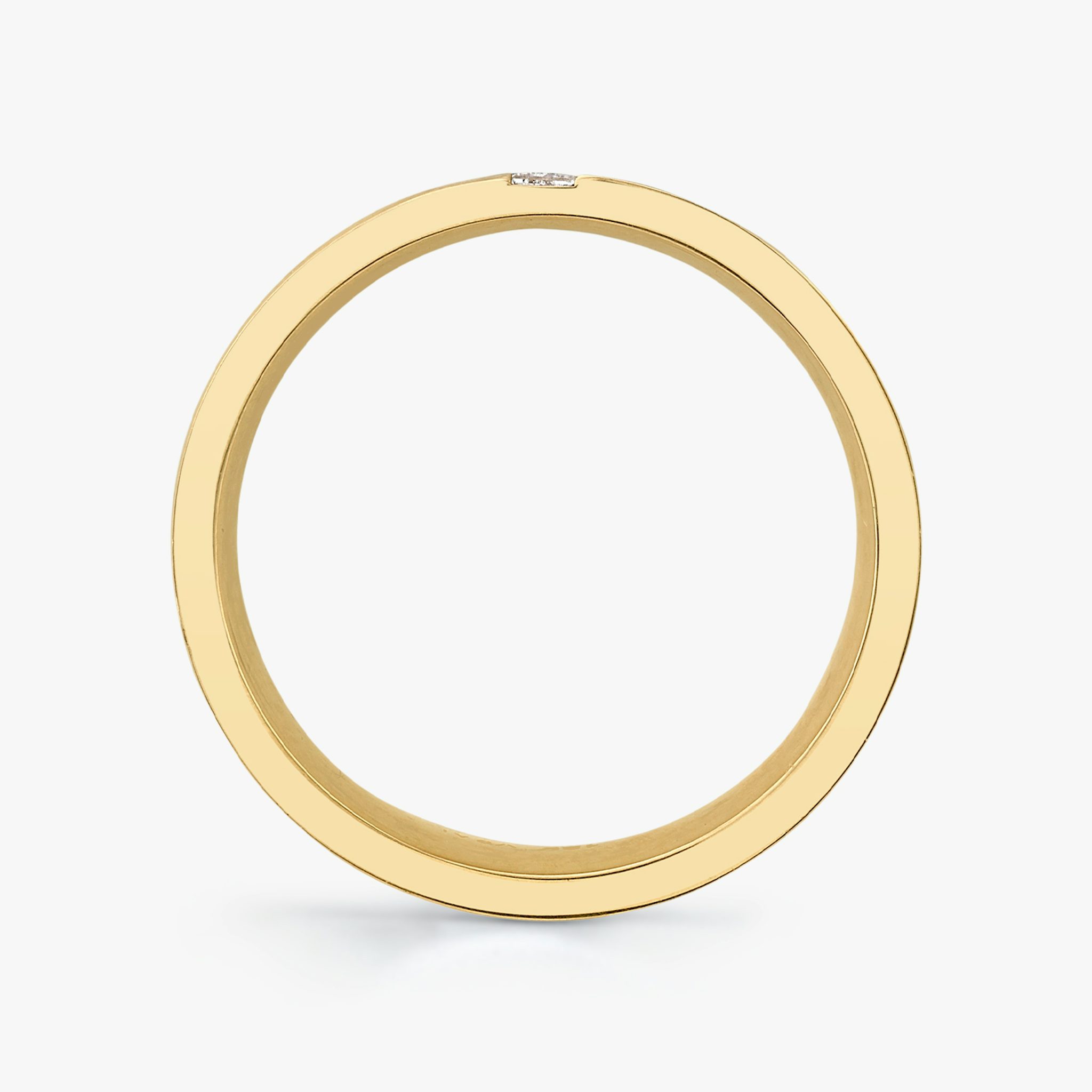 Brushed Baguette Band | Baguette | 18k | Yellow Gold