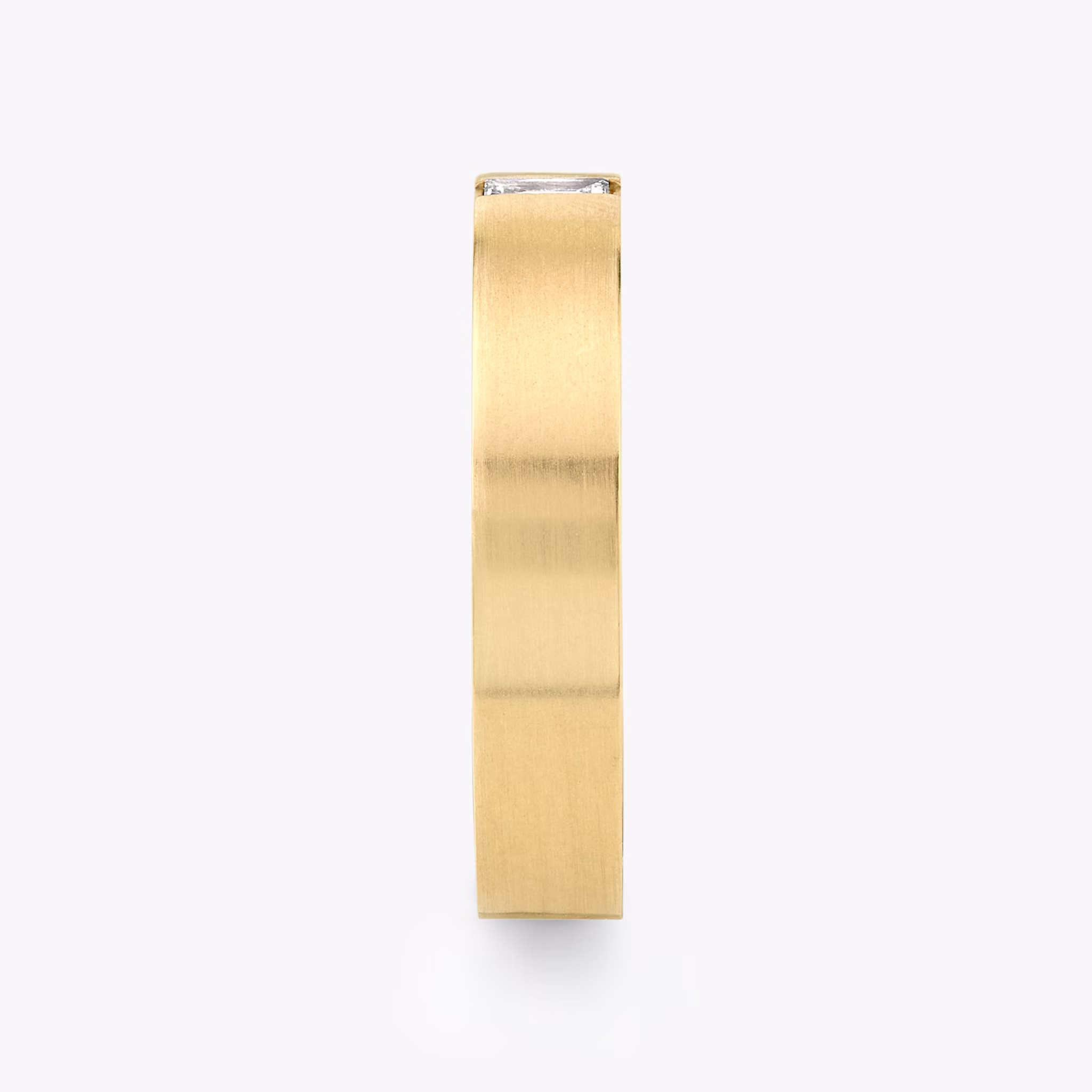 Brushed Baguette Band | Baguette | 18k | Yellow Gold