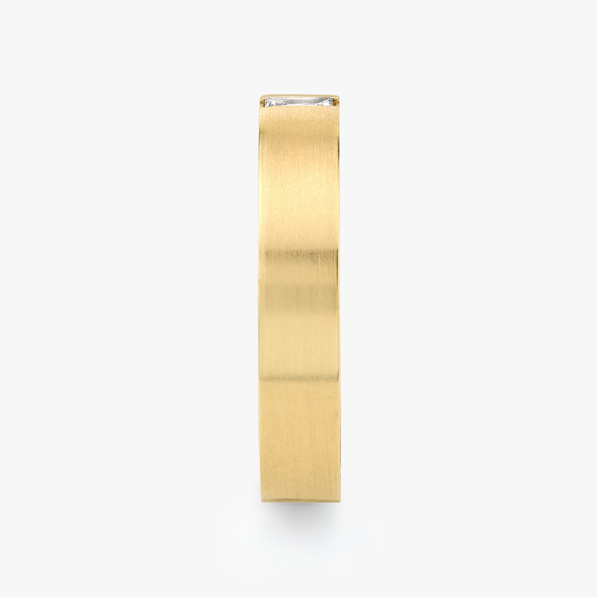 Brushed Baguette Band | Baguette | 18k | Yellow Gold