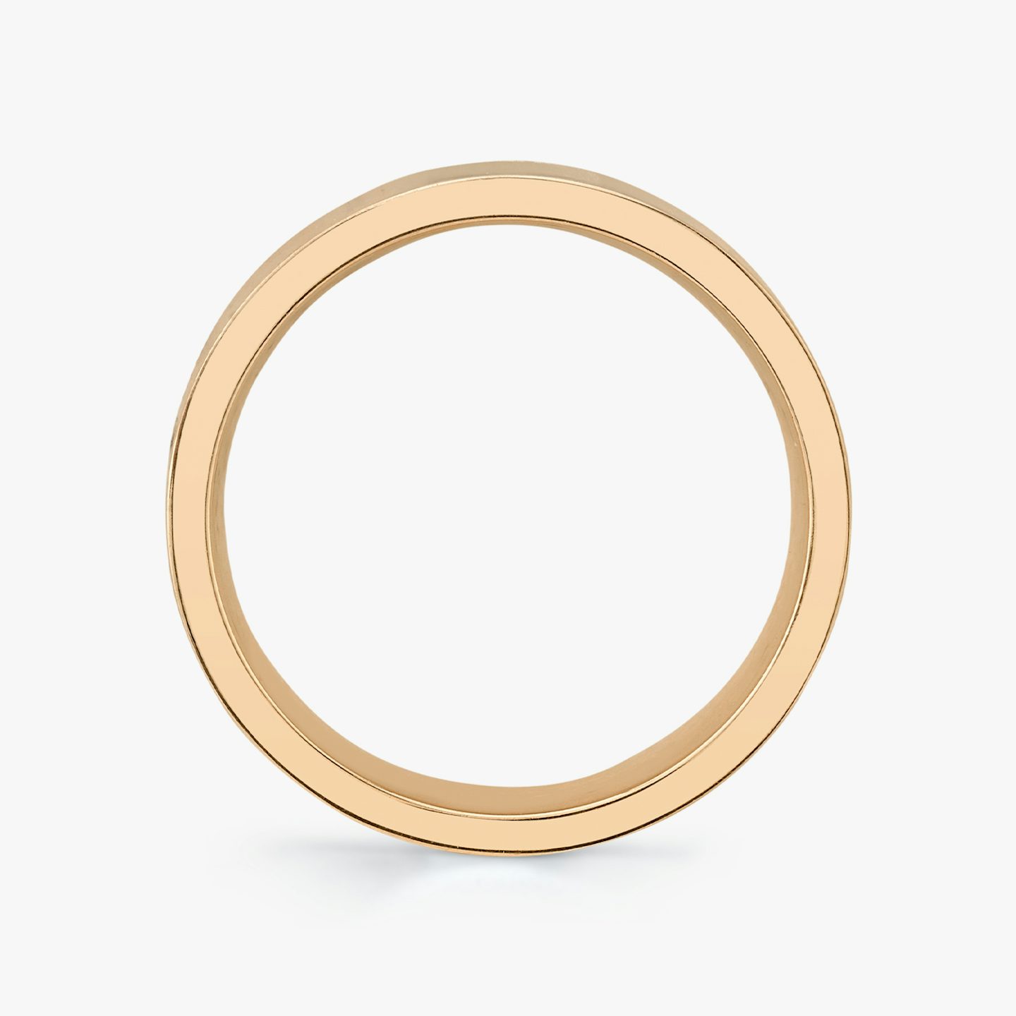 Brushed Flat Band | 14k | Rose Gold | bandWidth: 6mm
