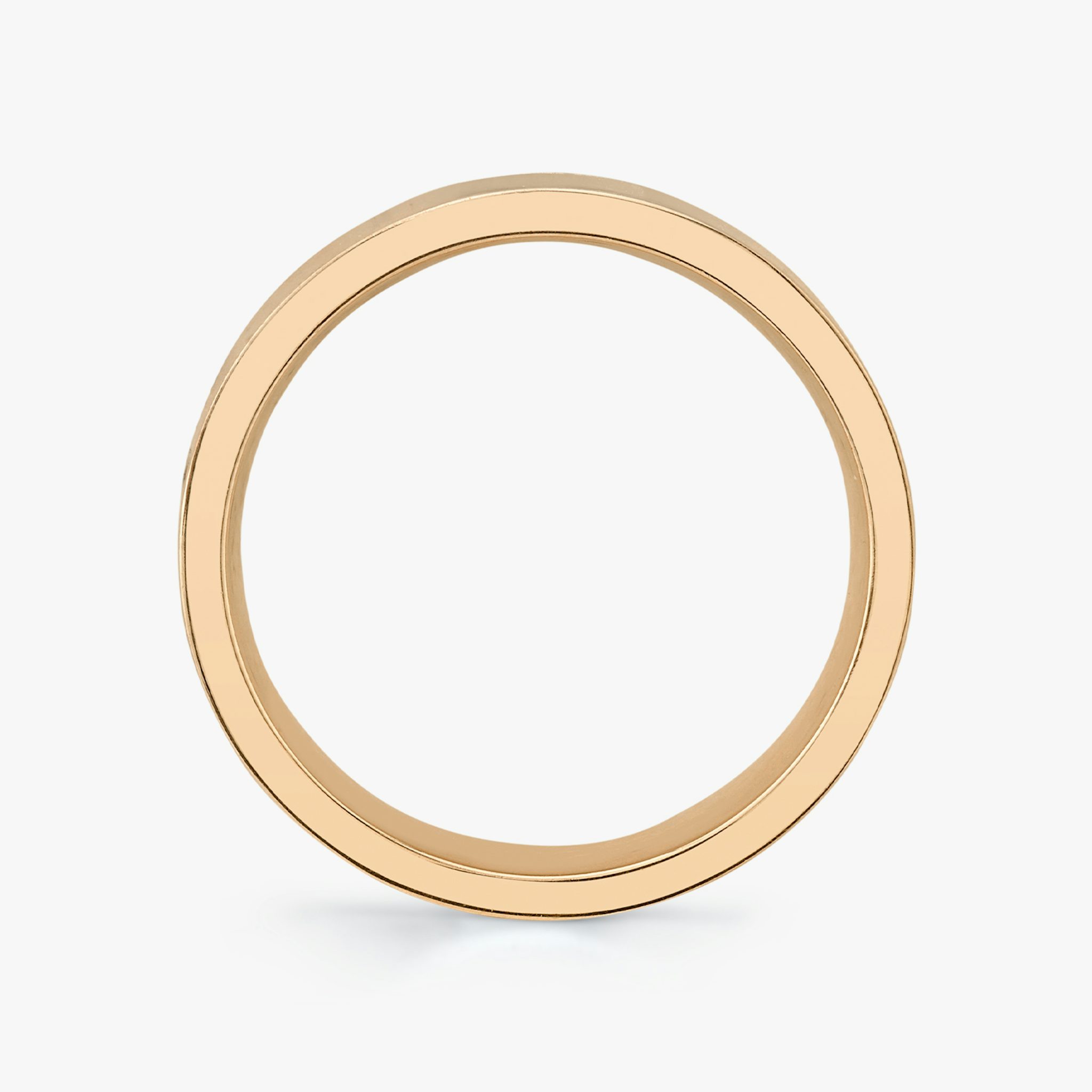 Brushed Flat Band | 14k | Rose Gold | bandWidth: 6mm
