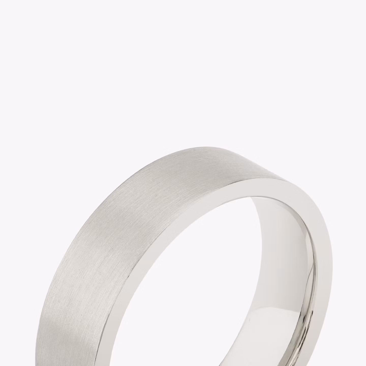 Brushed Flat Ehering | 18k | Weißgold | bandWidth: 6mm