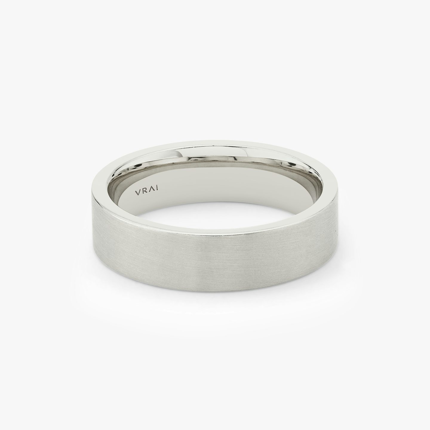 Brushed Flat Ehering | 18k | Weißgold | bandWidth: 6mm