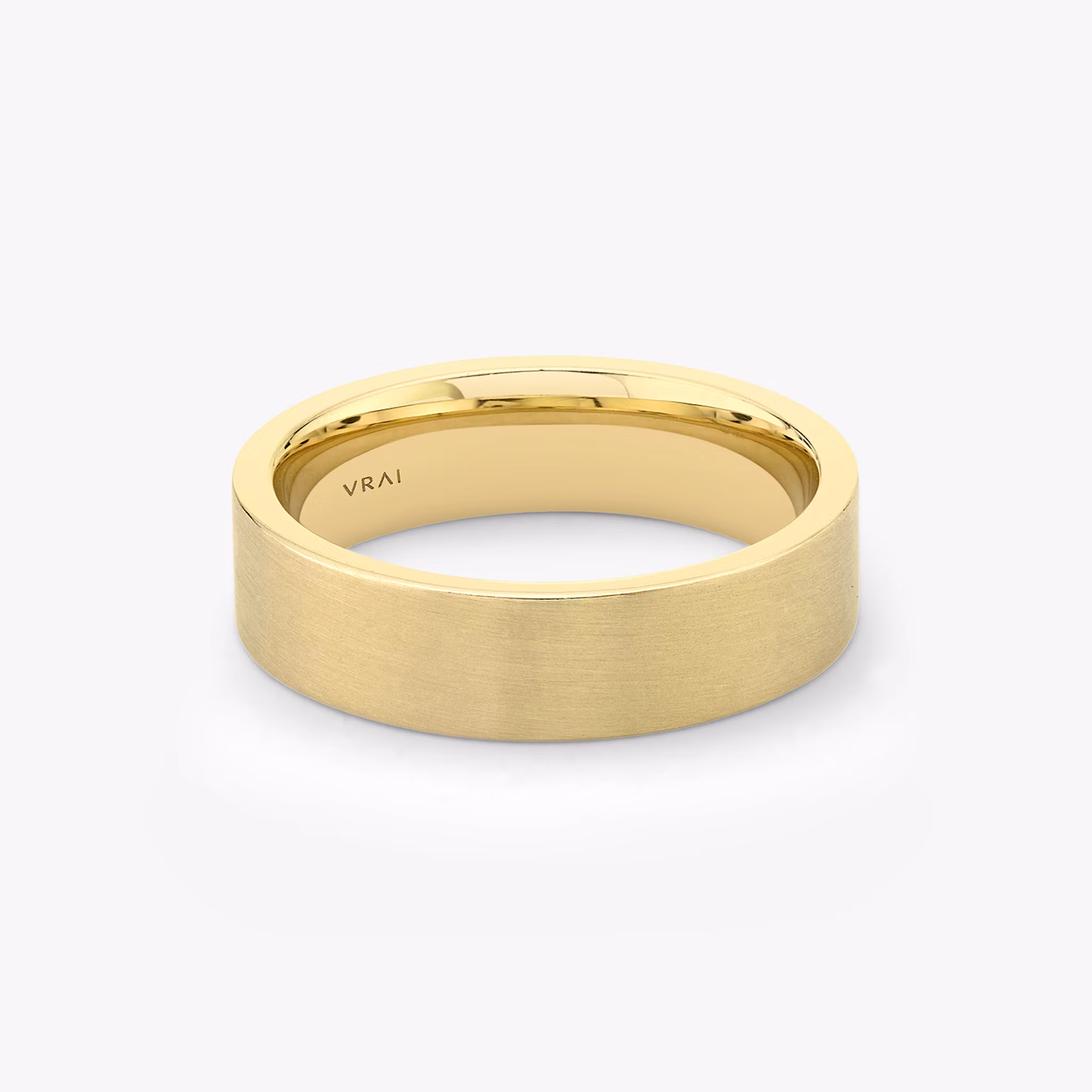 Brushed Flat Band | Yellow Gold