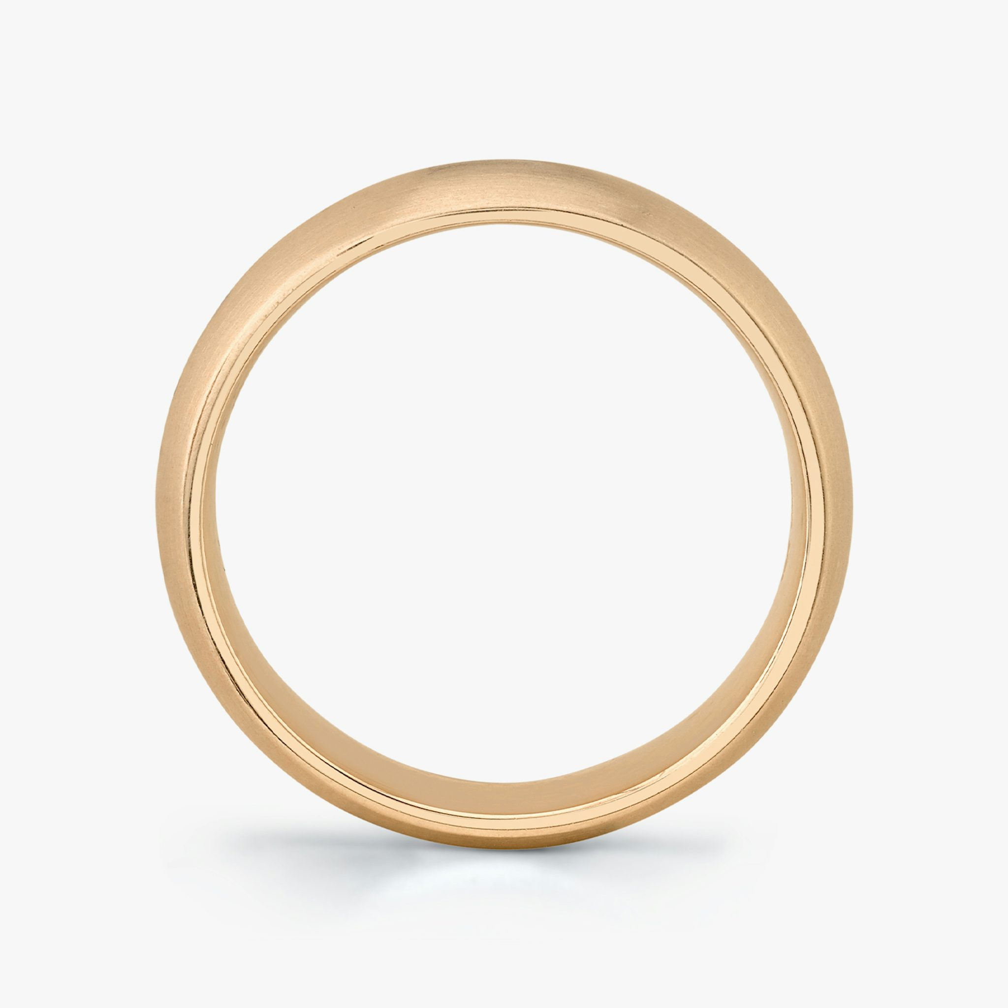 Brushed Round Band | 14k | Rose Gold | bandWidth: 6mm