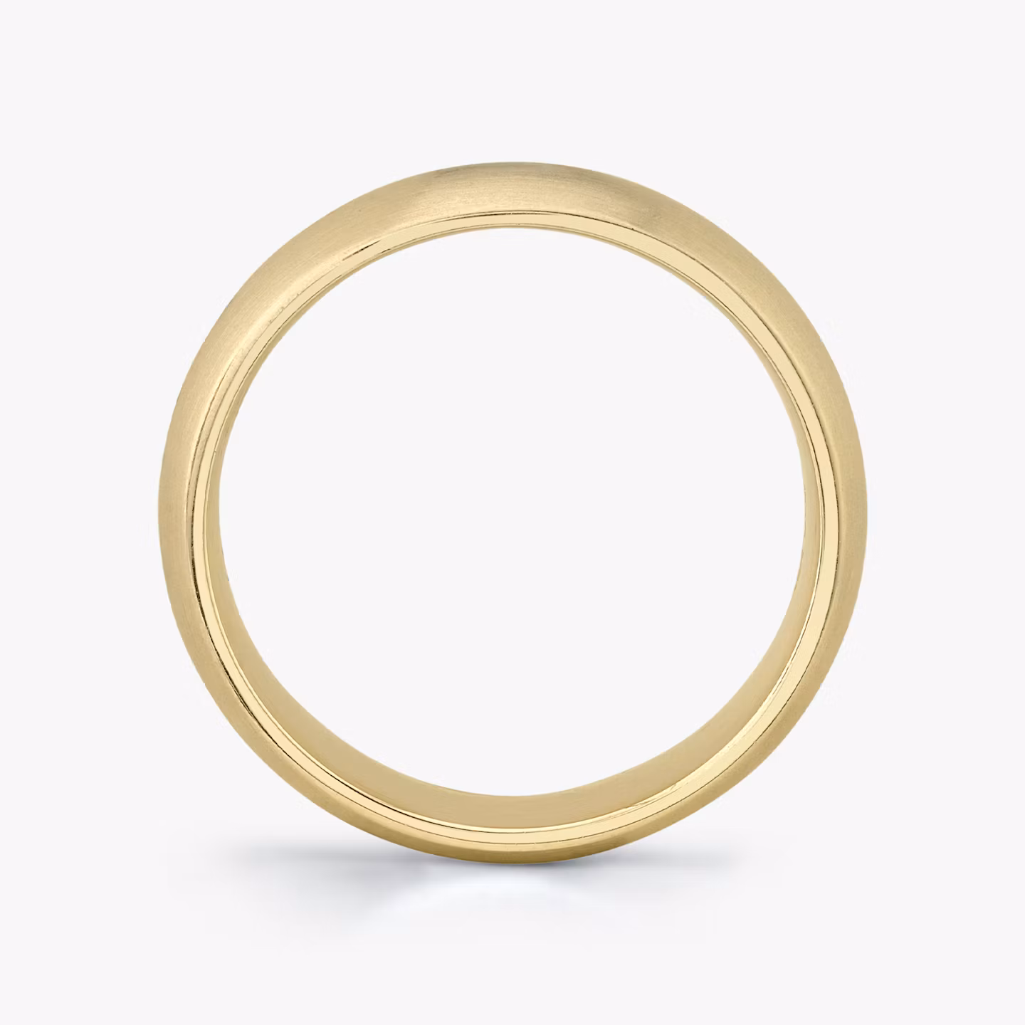 Brushed Round Band | 18k | Yellow Gold | bandWidth: 6mm