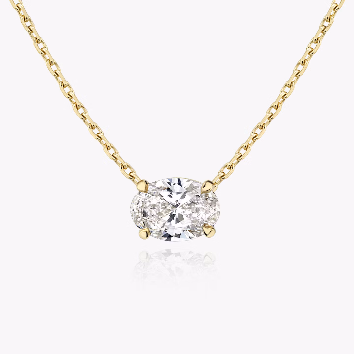 VRAI Solitaire Necklace | Oval | 14k | Yellow Gold | diamondColor: near-colorless | caratWeight: 0.25ct