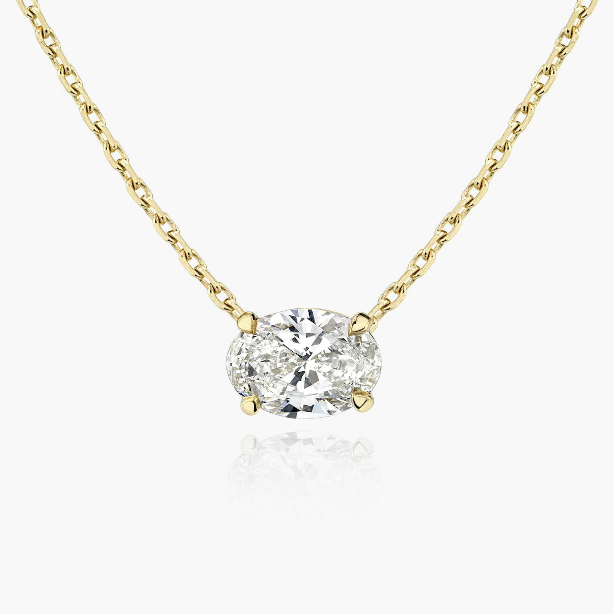 VRAI Solitaire Necklace | Oval | 14k | Yellow Gold | diamondColor: near-colorless | caratWeight: 0.25ct