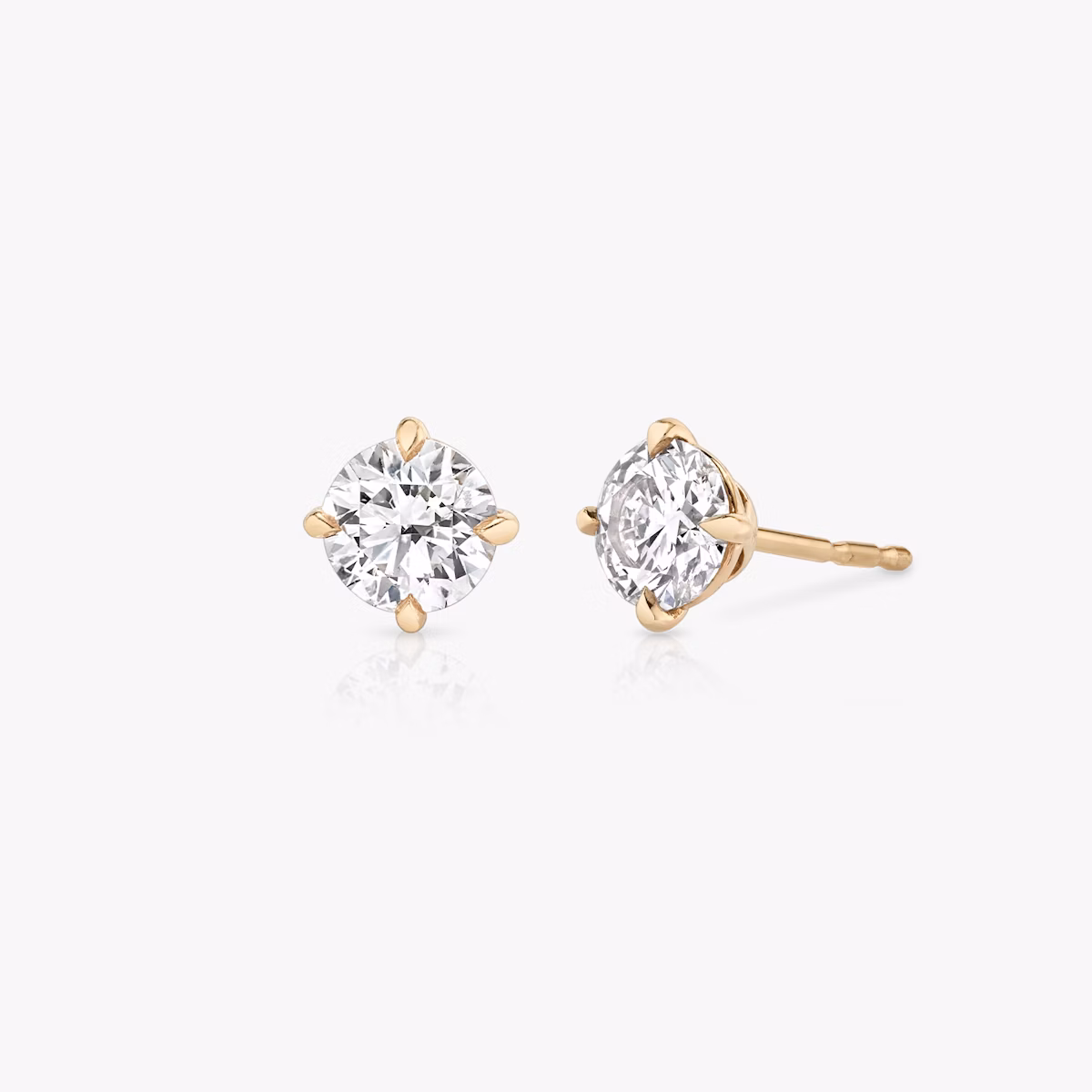 VRAI Solitaire Stud | Round Brilliant | 14k | Rose Gold | caratWeight: other