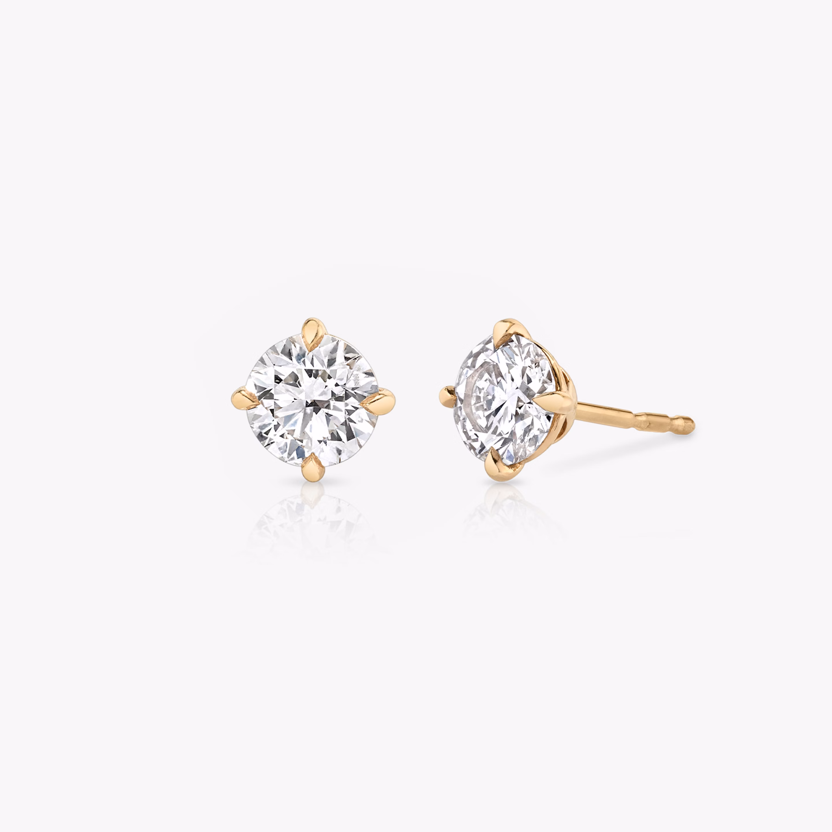 Round Brilliant Solitaire Stud