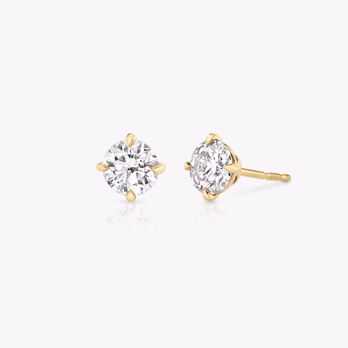 VRAI Solitaire Stud | Round Brilliant | 14k | Yellow Gold | caratWeight: other