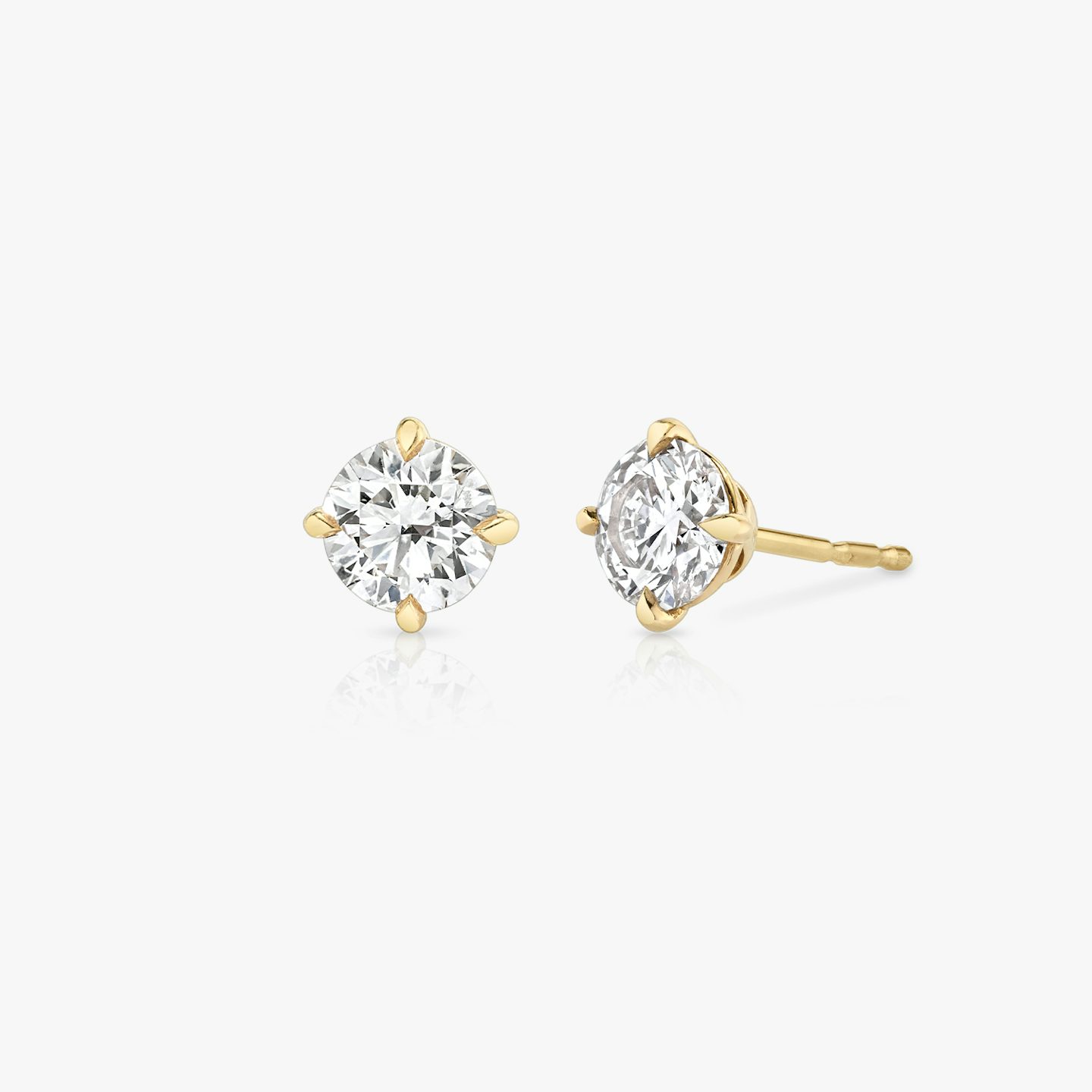 VRAI Solitaire Stud | Round Brilliant | 14k | Yellow Gold | caratWeight: other