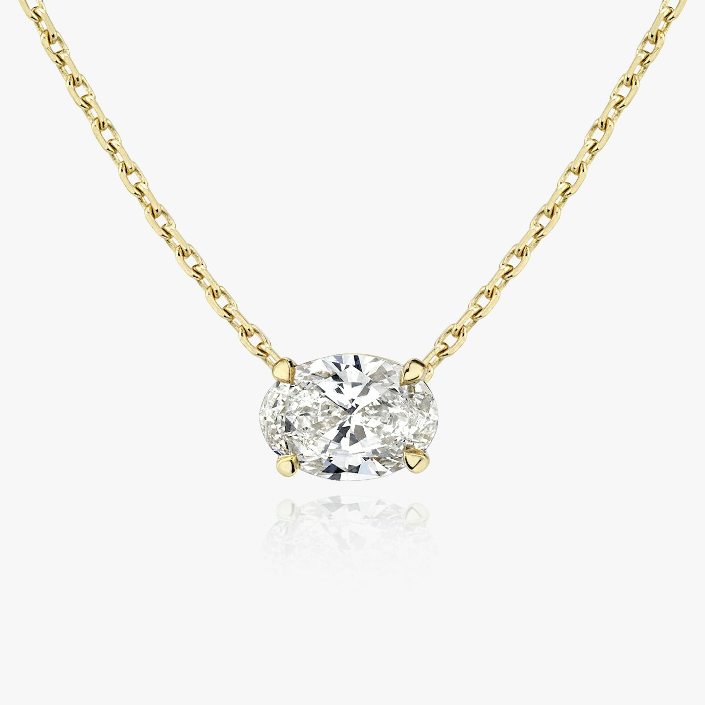 VRAI Solitaire Necklace | Oval | 14k | Yellow Gold | caratWeight: 0.50ct