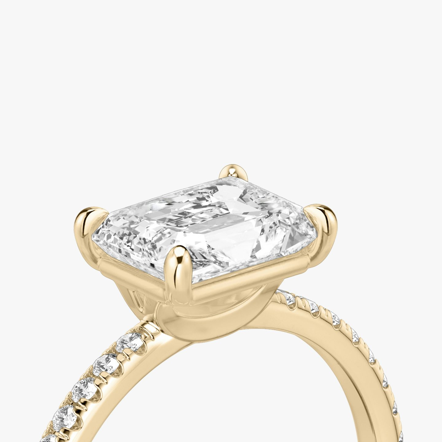 The Signature | Radiant | 14k | Rose Gold | bandAccent: Pavé | bandWidth: standard | diamondOrientation: horizontal | hiddenHalo: no | caratWeight: other