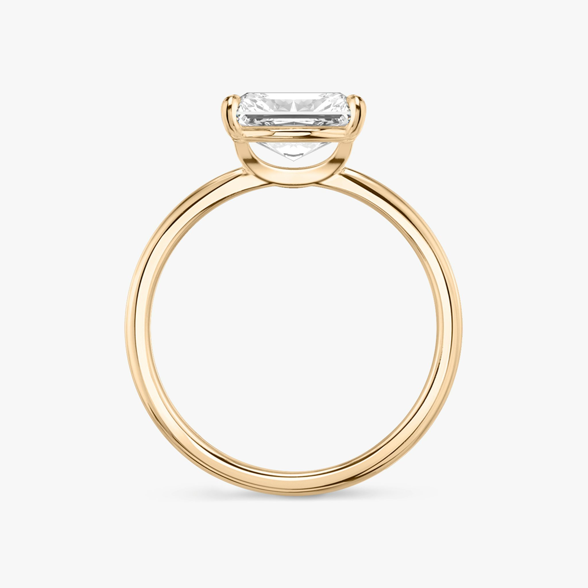 The Signature | Radiant | 14k | Rose Gold | bandAccent: Plain | bandWidth: standard | diamondOrientation: horizontal | hiddenHalo: no | caratWeight: other