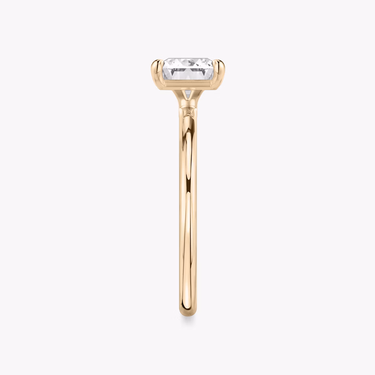 The Signature | Radiant | 14k | Rose Gold | bandAccent: Plain | bandWidth: standard | diamondOrientation: horizontal | hiddenHalo: no | caratWeight: other