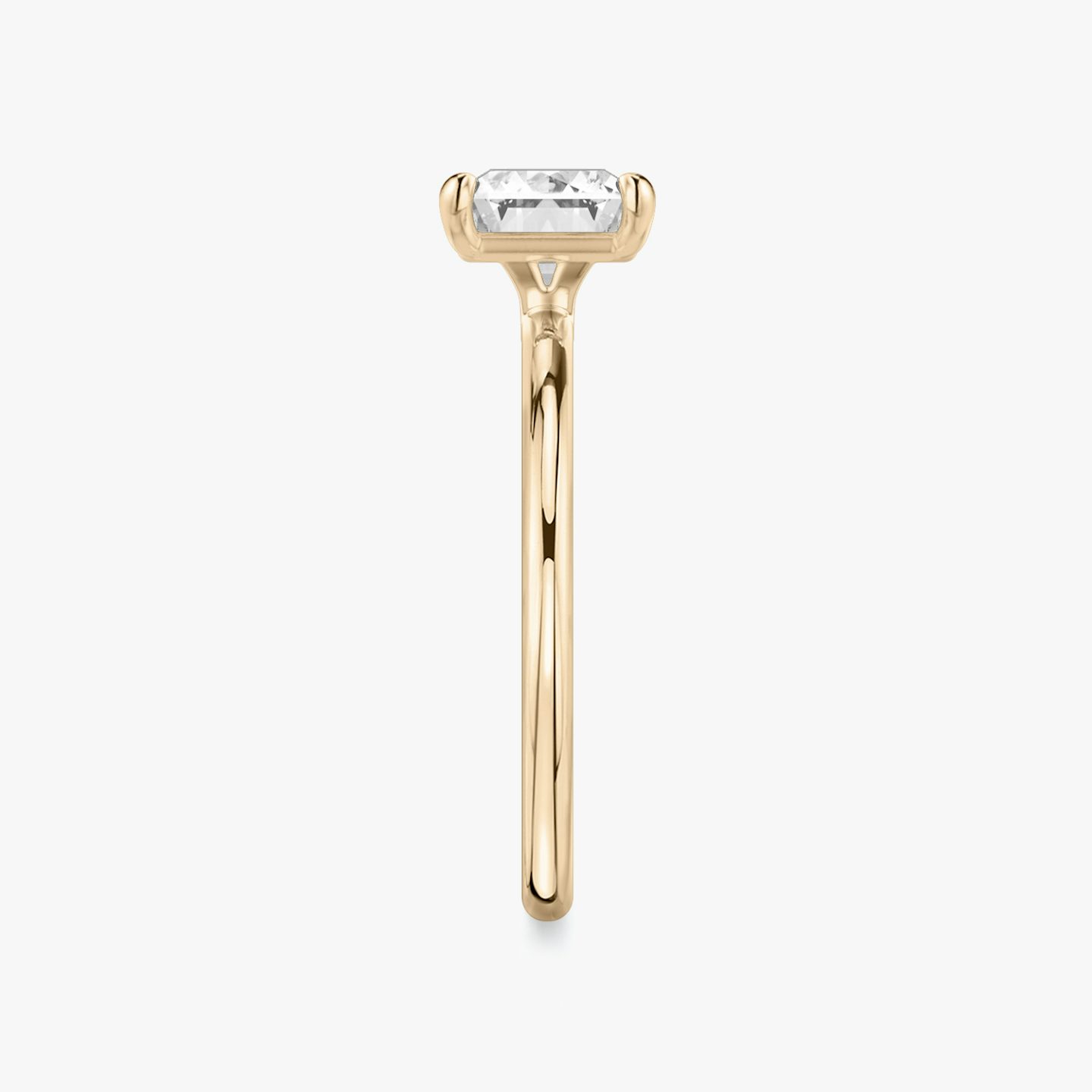 Anillo de compromiso Signature | Radiante | 14k | Oro rosa | bandAccent: Simple | bandWidth: standard | diamondOrientation: horizontal | hiddenHalo: no | caratWeight: other