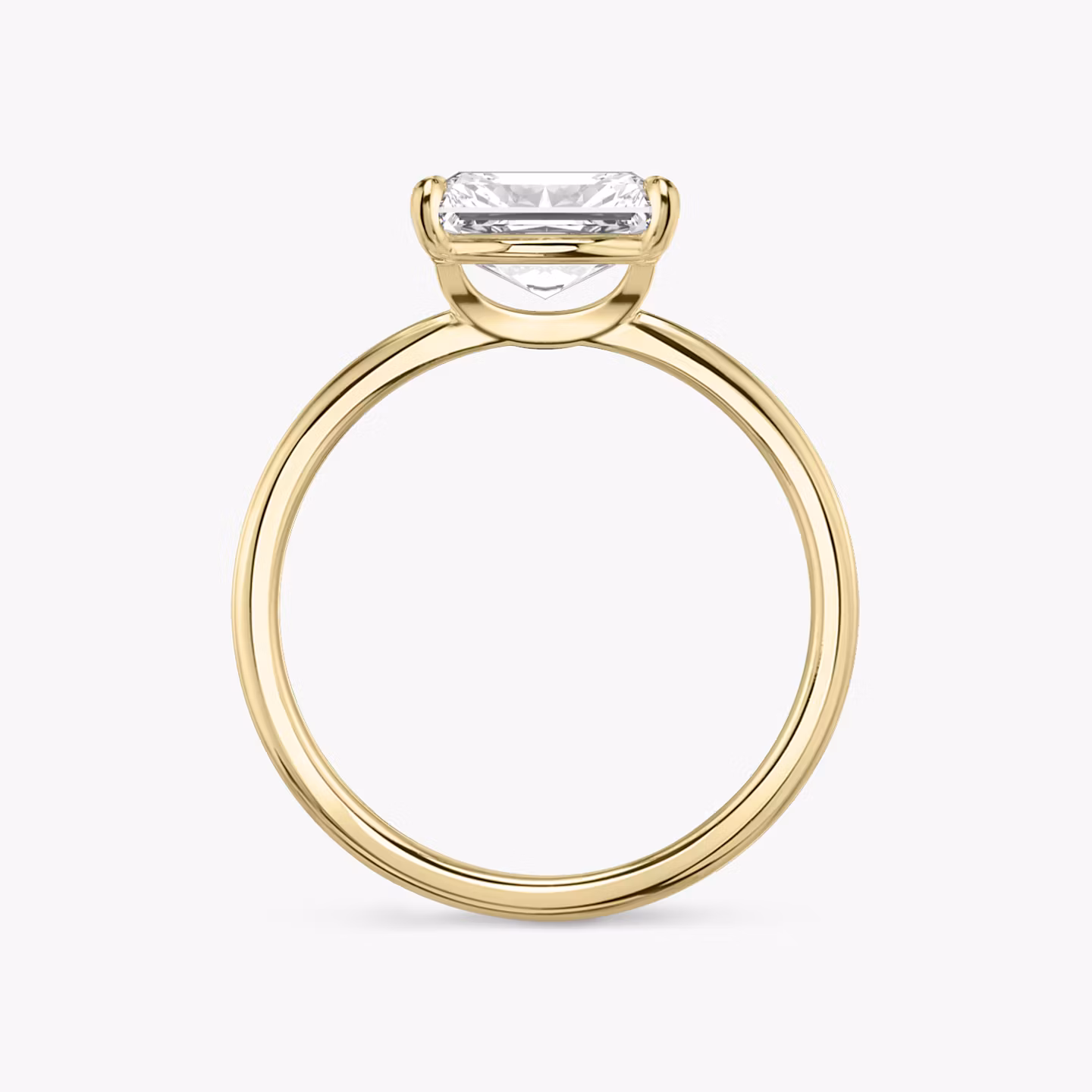 The Signature | Radiant | 18k | Yellow Gold | bandAccent: Plain | bandWidth: standard | diamondOrientation: horizontal | hiddenHalo: no | caratWeight: other