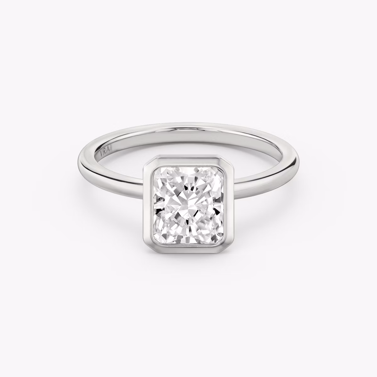 The Signature Bezel | Radiant | Platinum | bandAccent: Plain | diamondOrientation: vertical | caratWeight: other