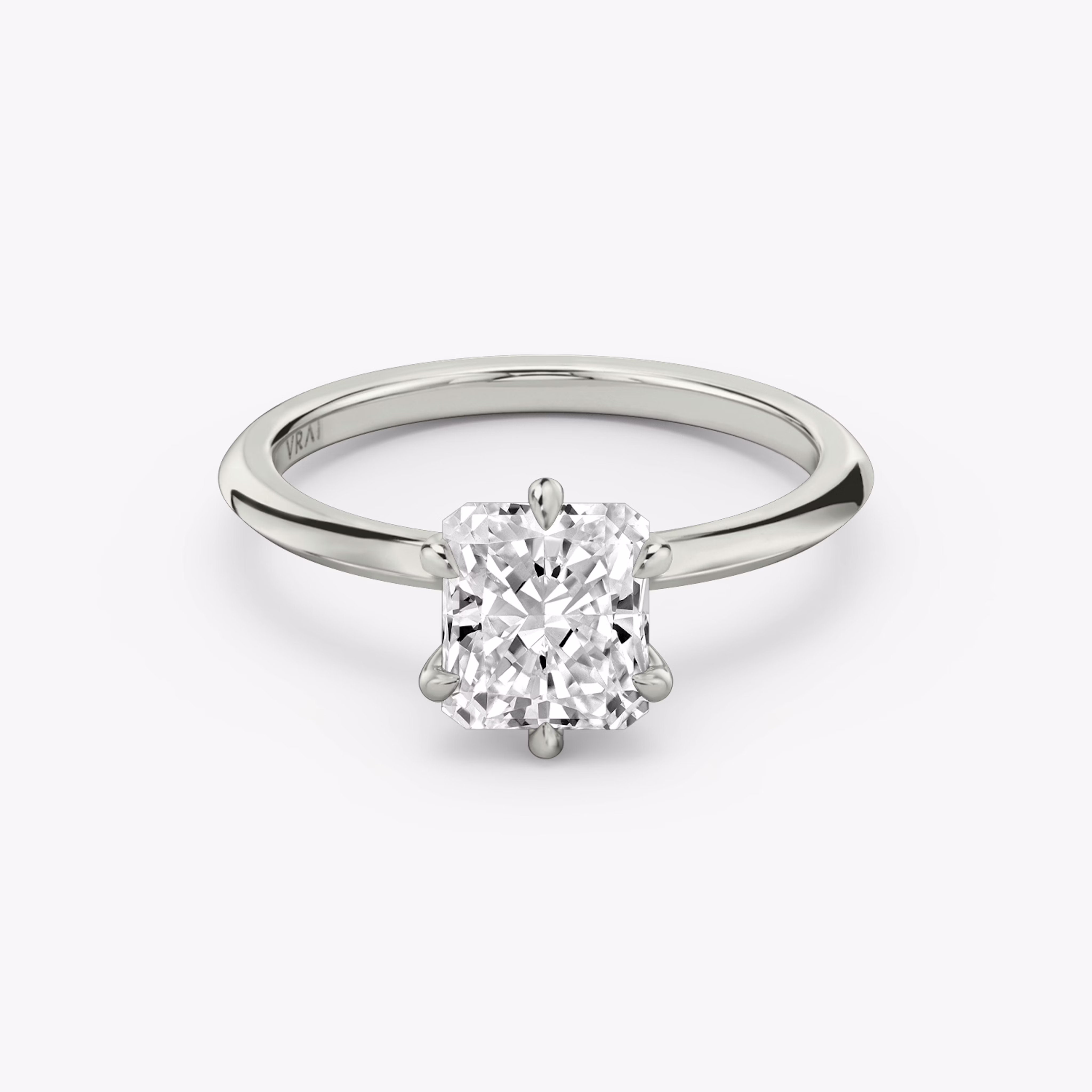 Knife Edge Radiant Platinum Ring