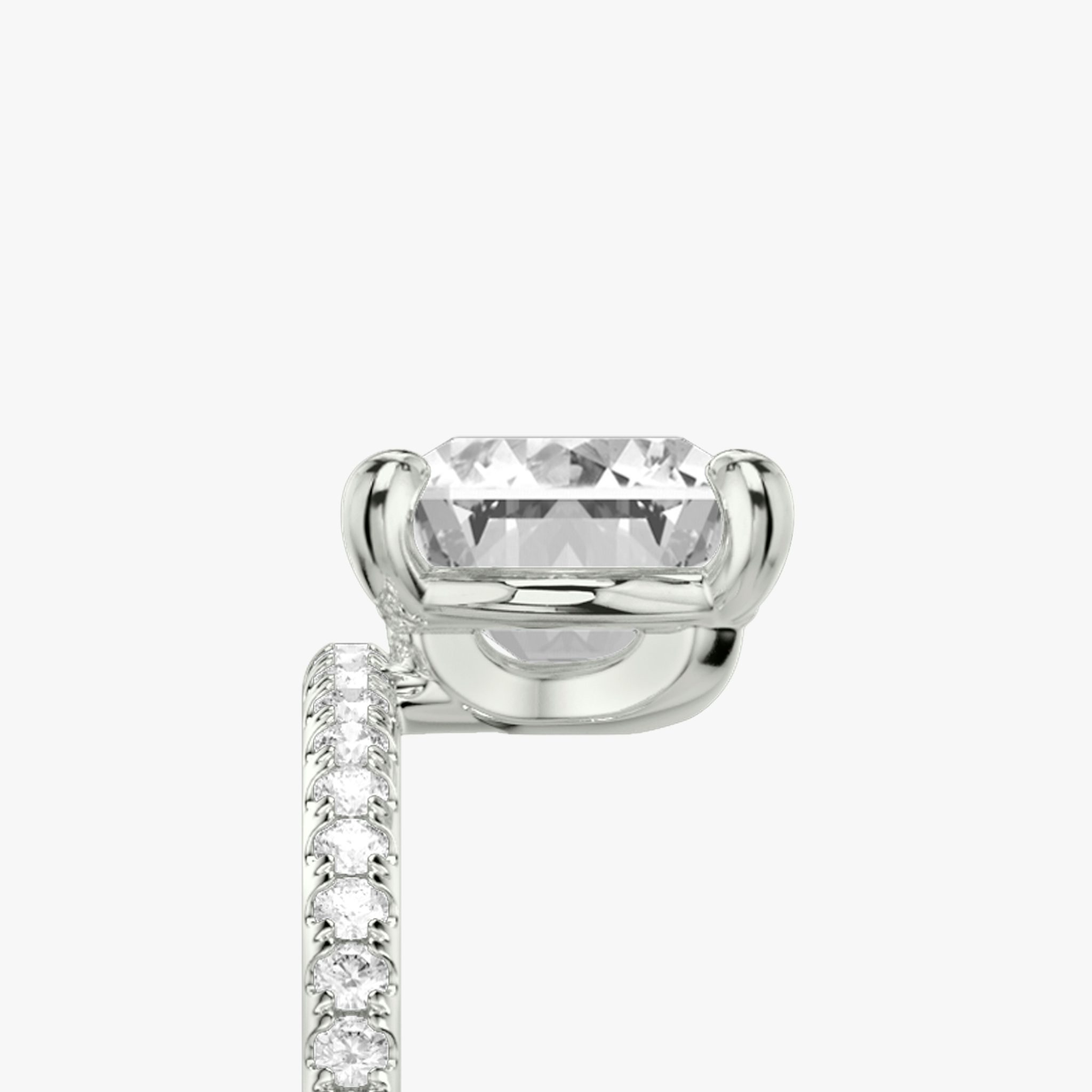 The Hover | Radiant | Platinum | bandAccent: Pavé | diamondOrientation: vertical | caratWeight: other