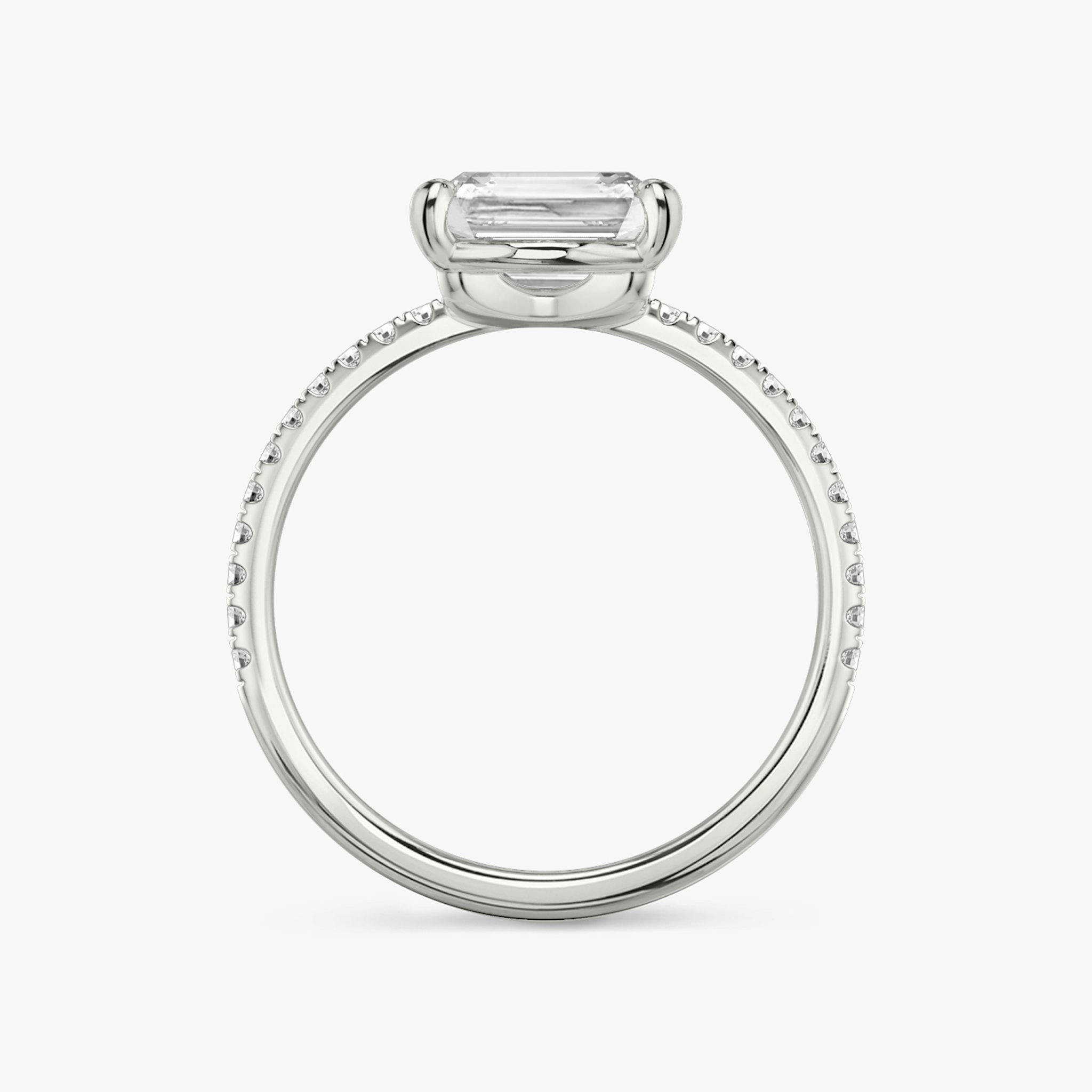The Hover | Radiant | Platinum | bandAccent: Pavé | diamondOrientation: vertical | caratWeight: other