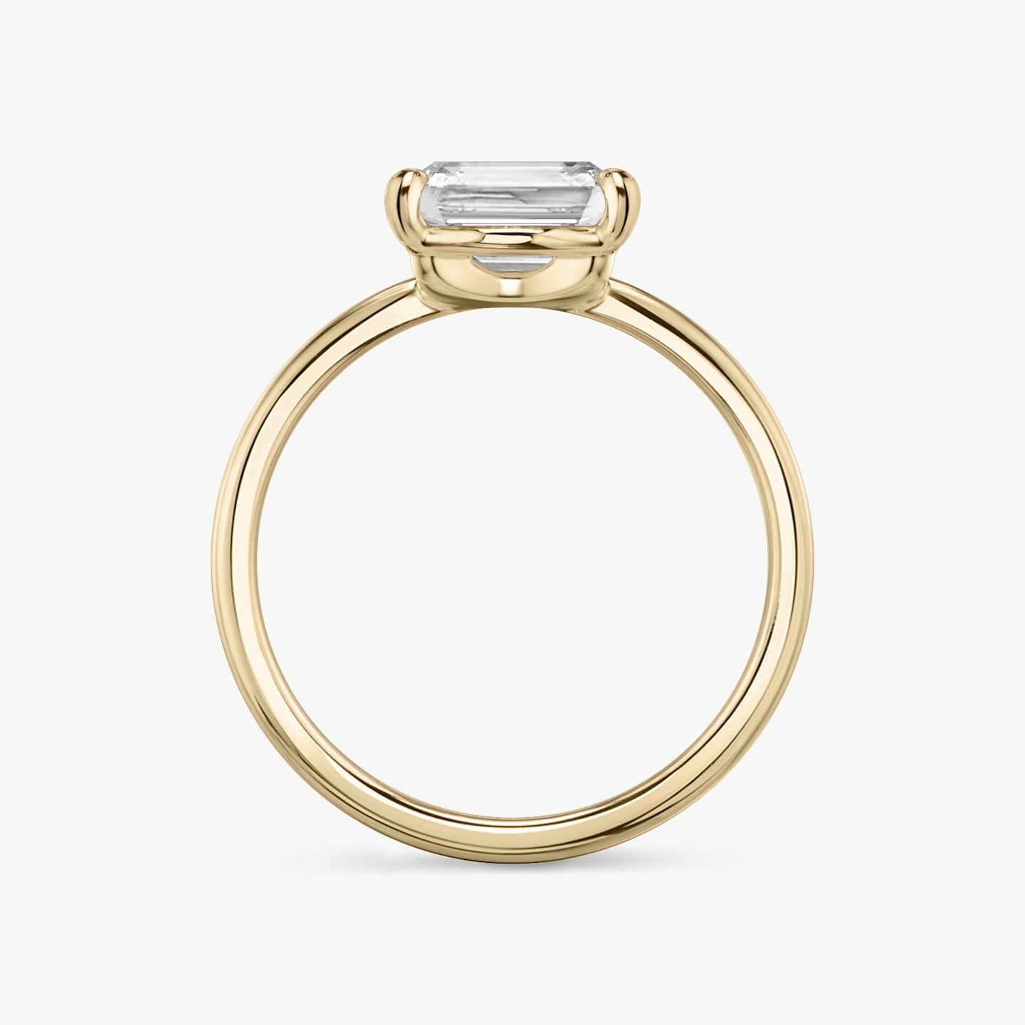 The Hover | Radiant | 14k | Rose Gold | bandAccent: Plain | diamondOrientation: vertical | caratWeight: other