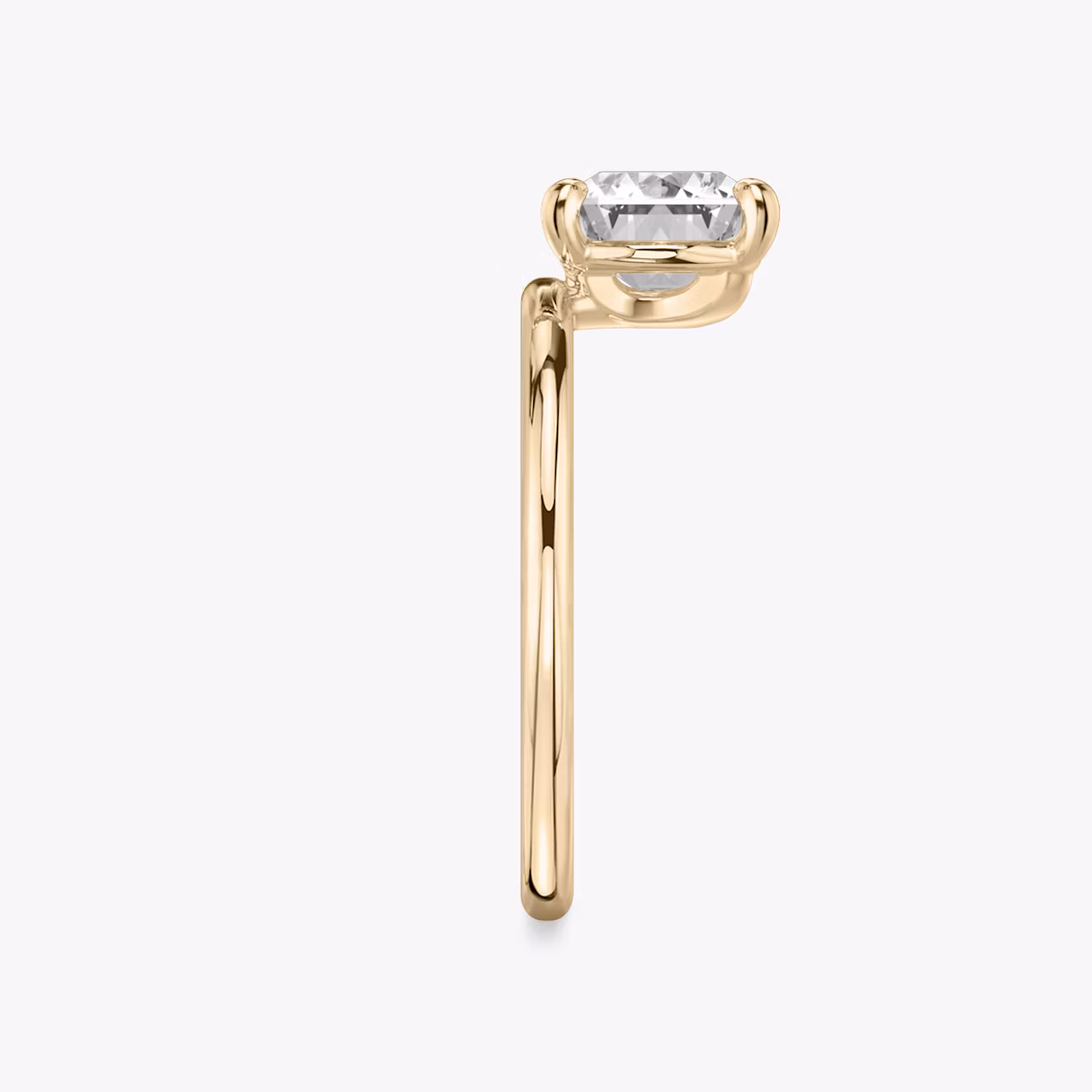 The Hover | Radiant | 14k | Rose Gold | bandAccent: Plain | diamondOrientation: vertical | caratWeight: other