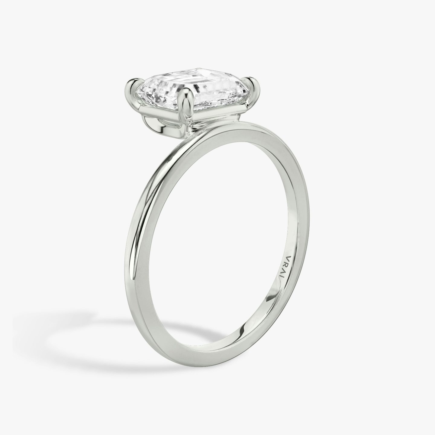 The Hover | Radiant | Platinum | bandAccent: Plain | diamondOrientation: vertical | caratWeight: other