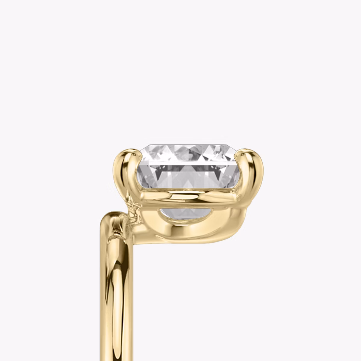 The Hover | Radiant | 18k | Yellow Gold | bandAccent: Plain | diamondOrientation: vertical | caratWeight: other