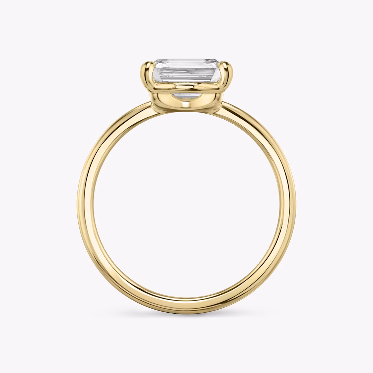 The Hover | Radiant | 18k | Yellow Gold | bandAccent: Plain | diamondOrientation: vertical | caratWeight: other