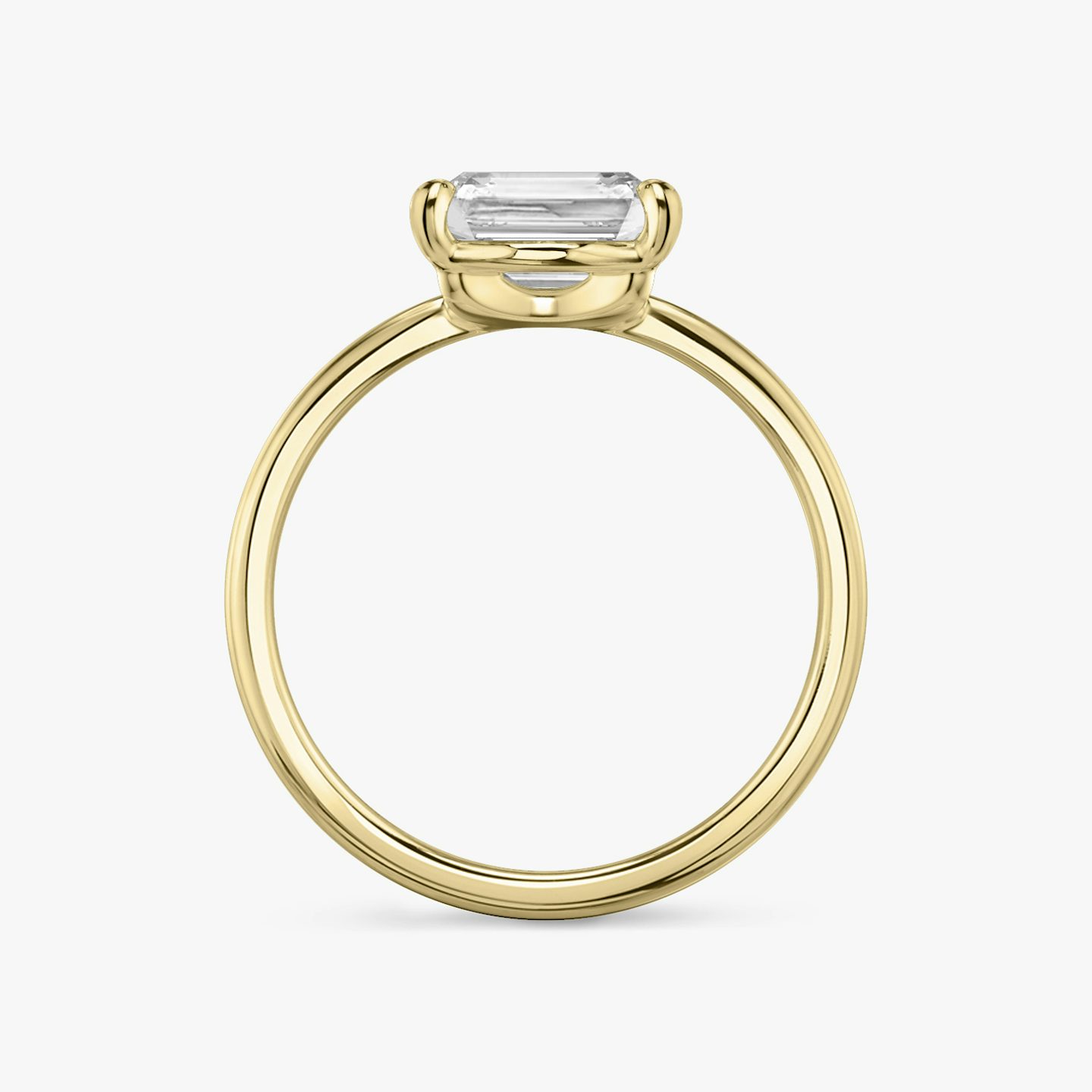 Anillo de compromiso Hover | Radiante | 18k | Oro amarillo | bandAccent: Simple | diamondOrientation: vertical | caratWeight: other
