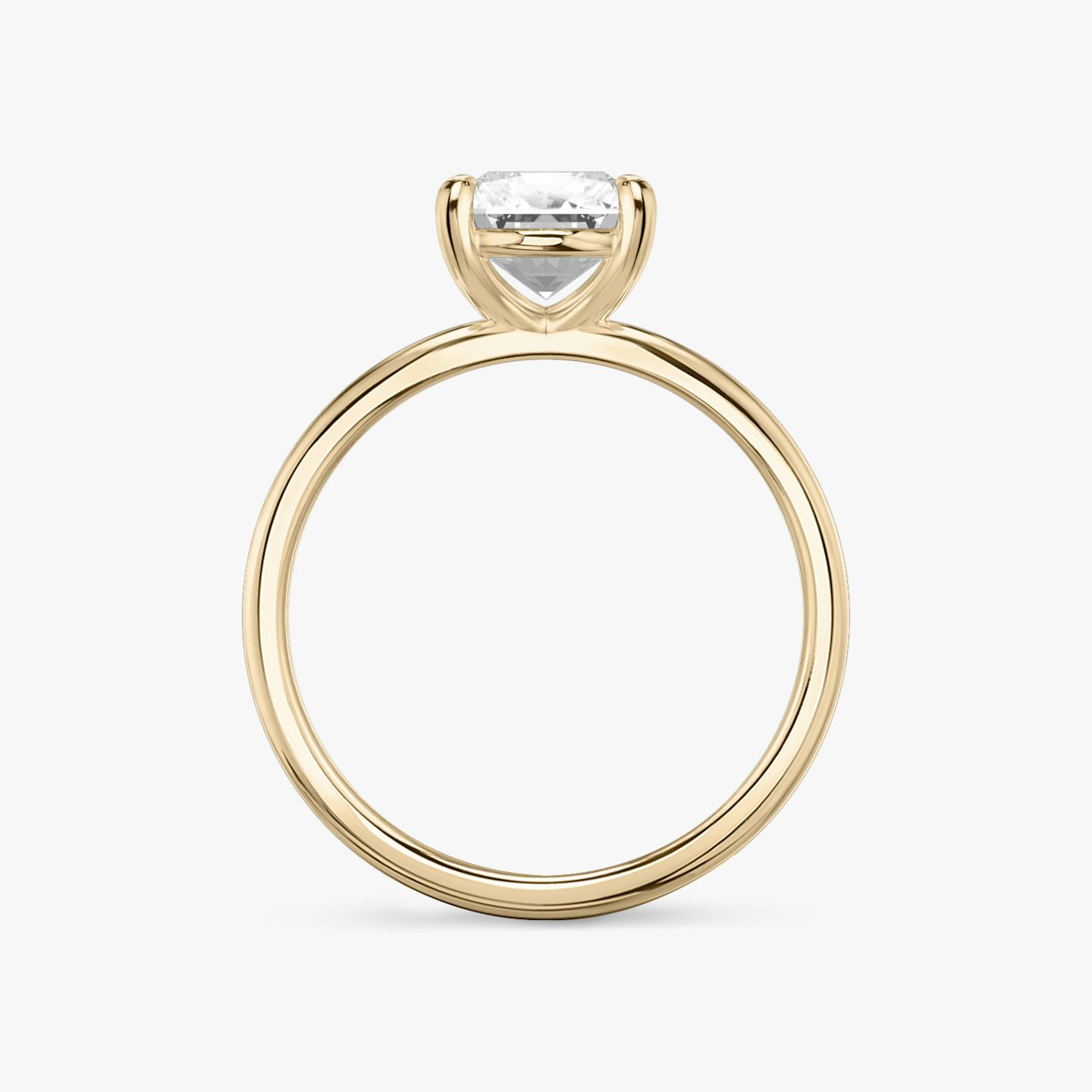The Duet | Radiant | 14k | Rose Gold | bandAccent: Plain | diamondOrientation: vertical | caratWeight: other