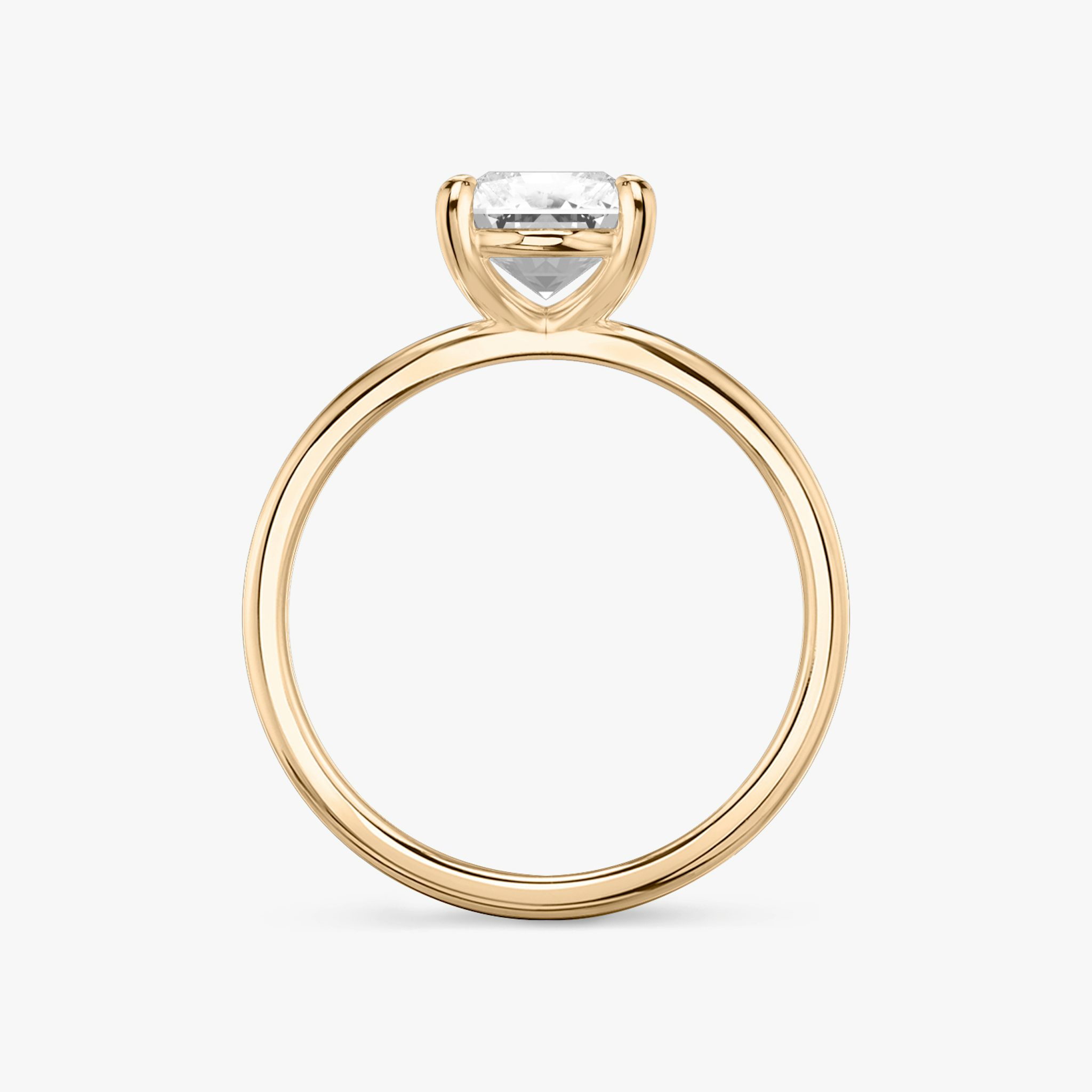 The Duet | Radiant | 14k | Rose Gold | bandAccent: Plain | diamondOrientation: vertical | caratWeight: other