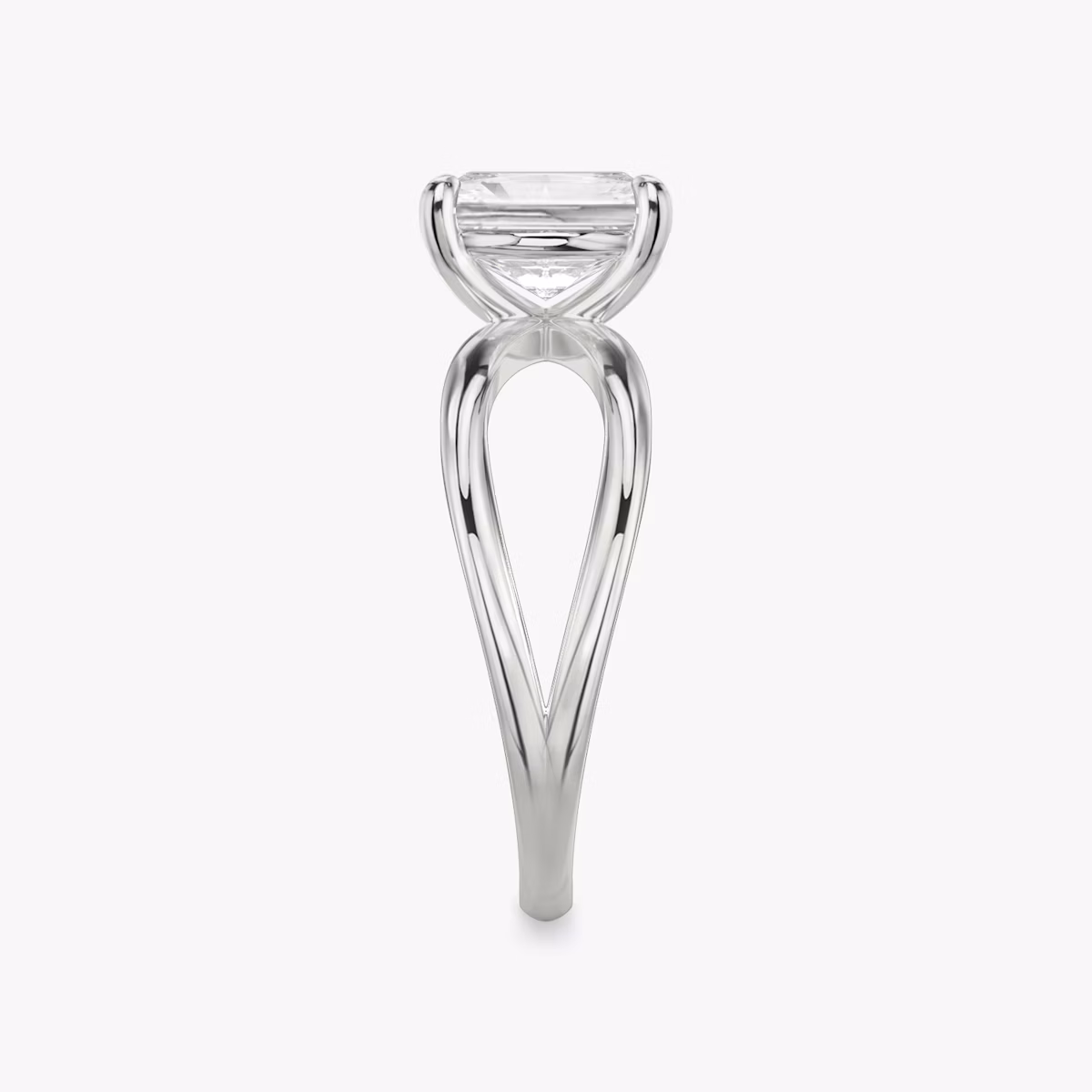 The Duet | Radiant | Platinum | bandAccent: Plain | diamondOrientation: vertical | caratWeight: other