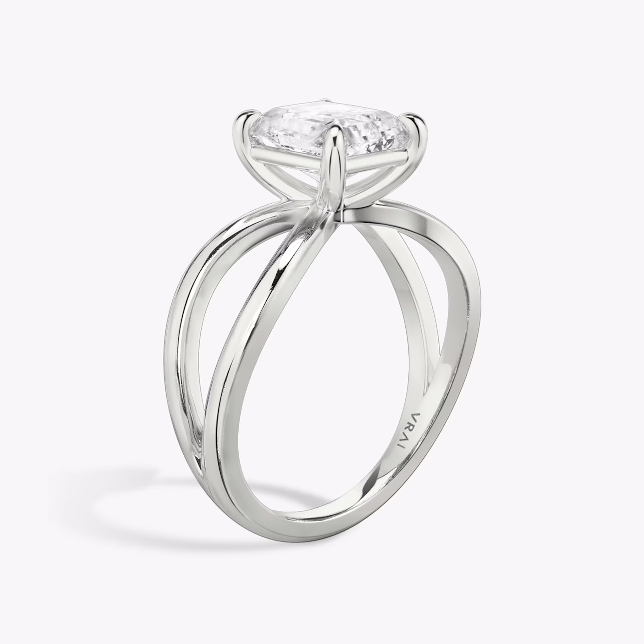 The Duet | Radiant | Platinum | bandAccent: Plain | diamondOrientation: vertical | caratWeight: other