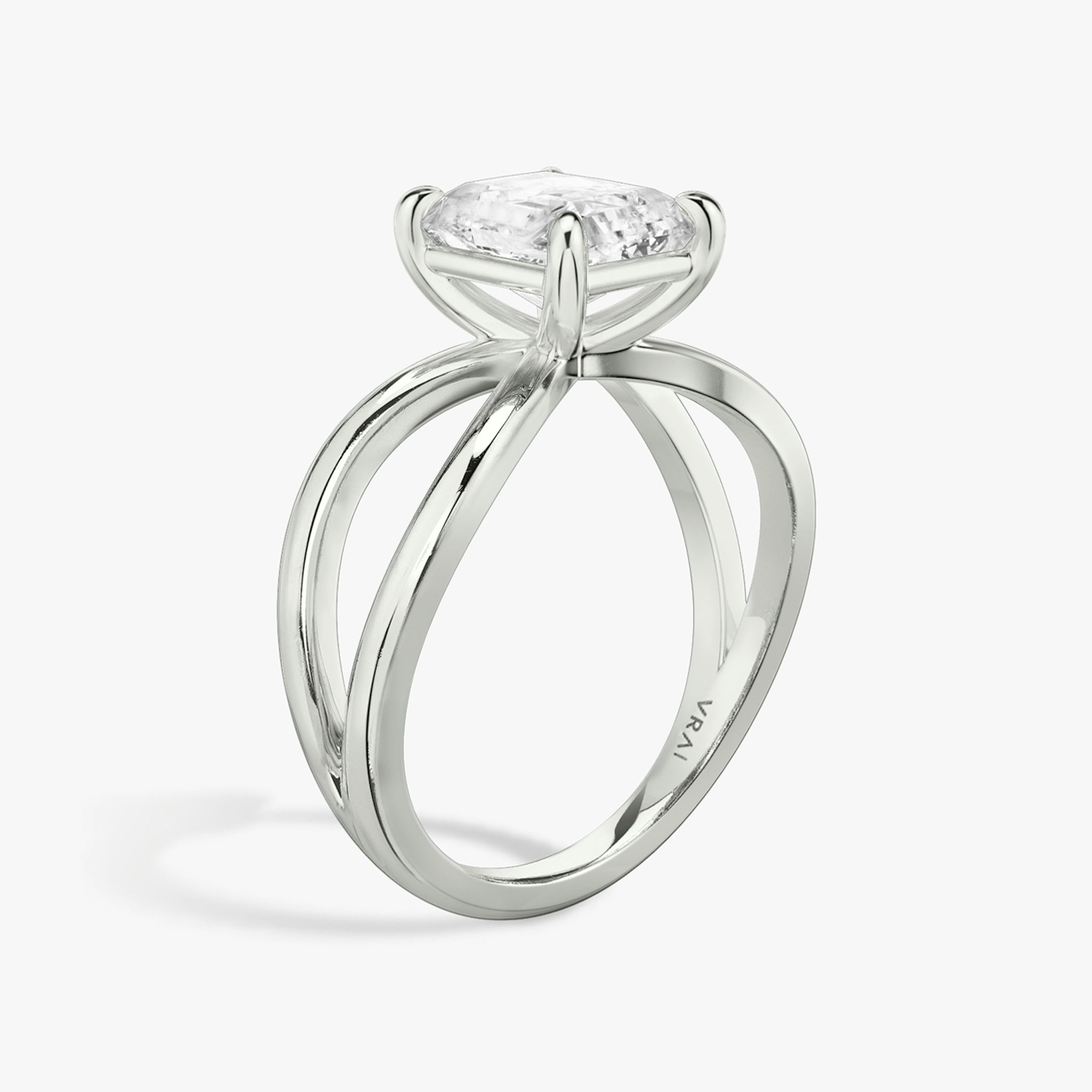 The Duet | Radiant | Platinum | bandAccent: Plain | diamondOrientation: vertical | caratWeight: other