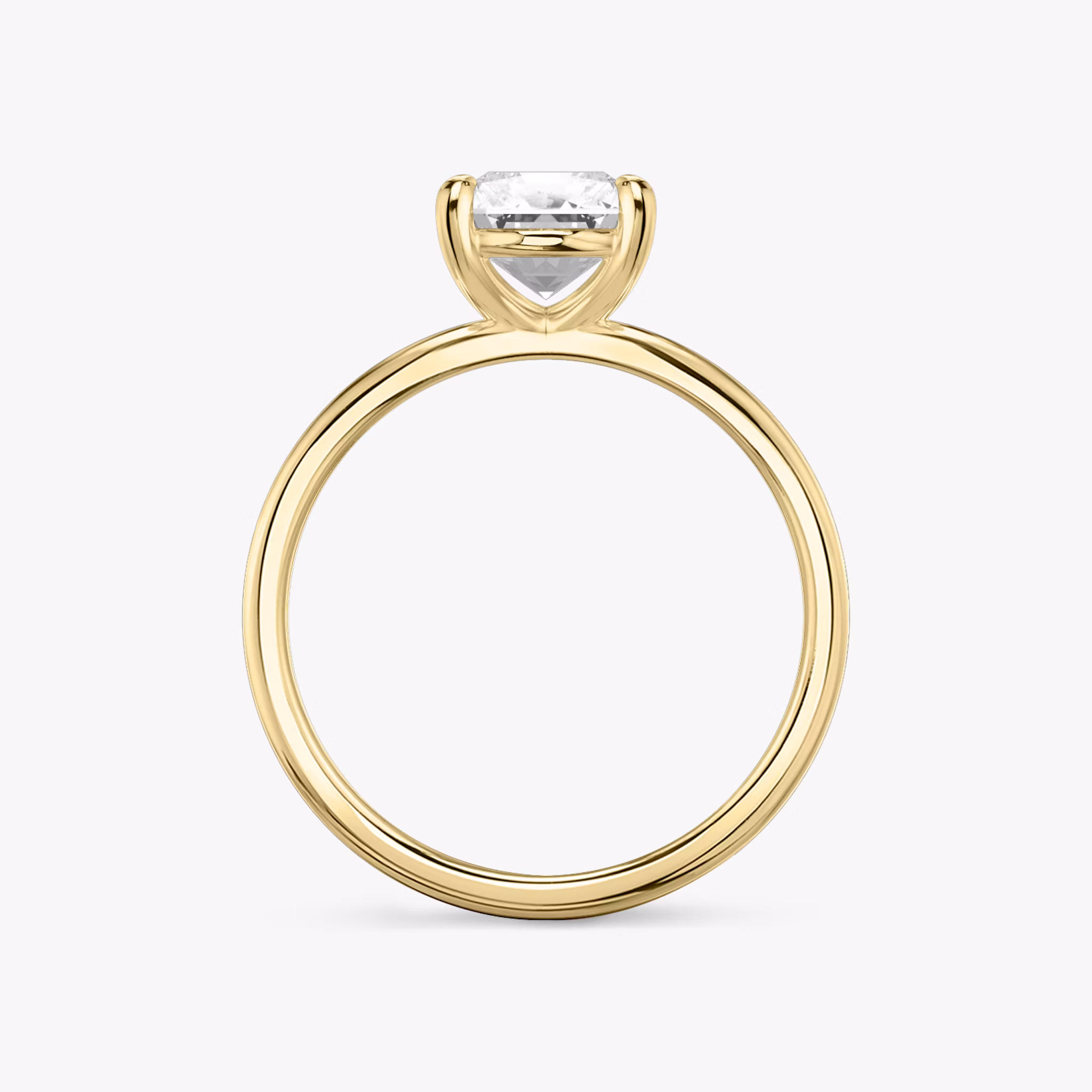 The Duet | Radiant | 18k | Yellow Gold | bandAccent: Plain | diamondOrientation: vertical | caratWeight: other