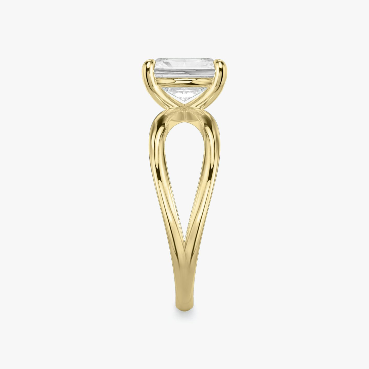 The Duet | Radiant | 18k | Yellow Gold | bandAccent: Plain | diamondOrientation: vertical | caratWeight: other