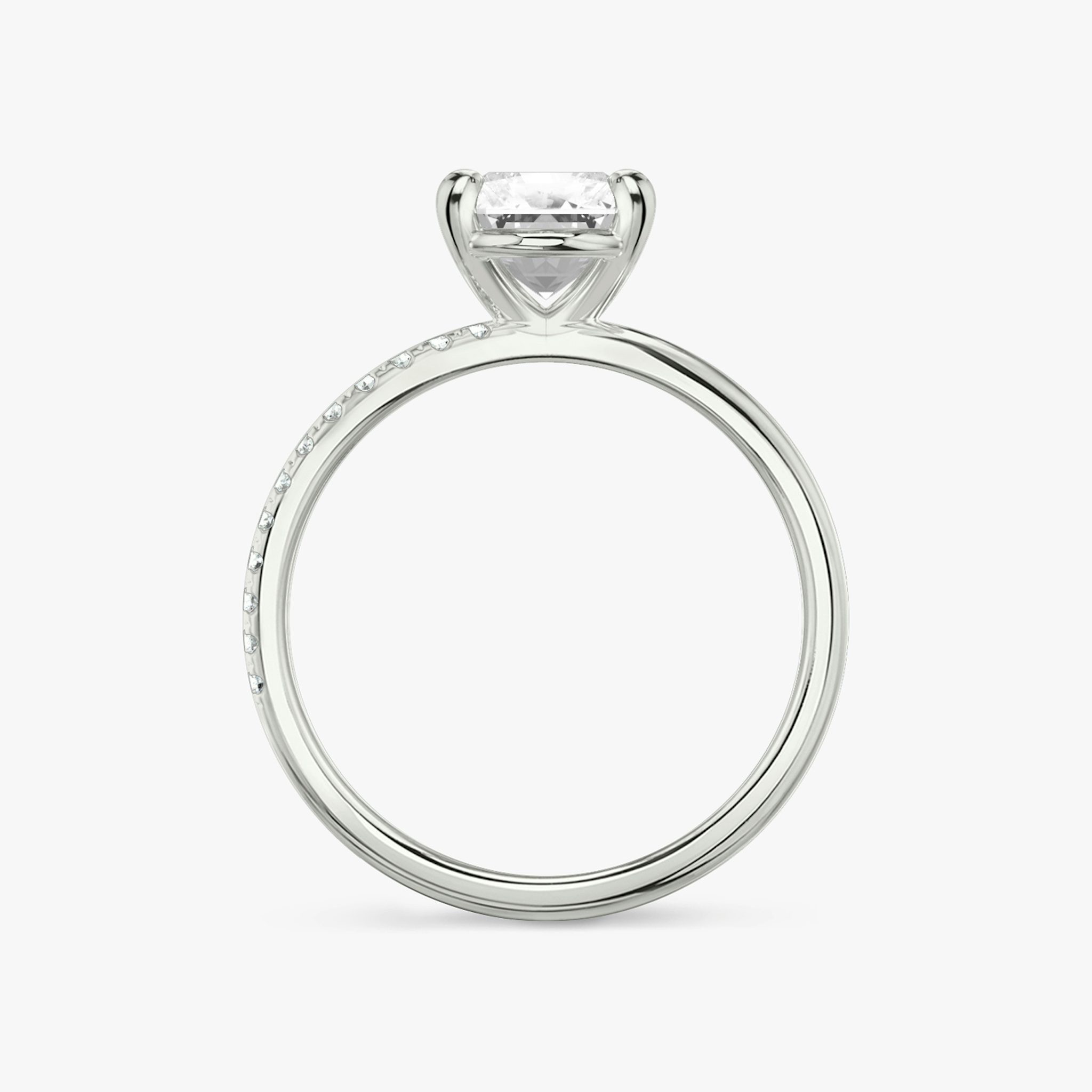 The Duet | Radiant | Platinum | bandAccent: Pavé | diamondOrientation: vertical | caratWeight: other