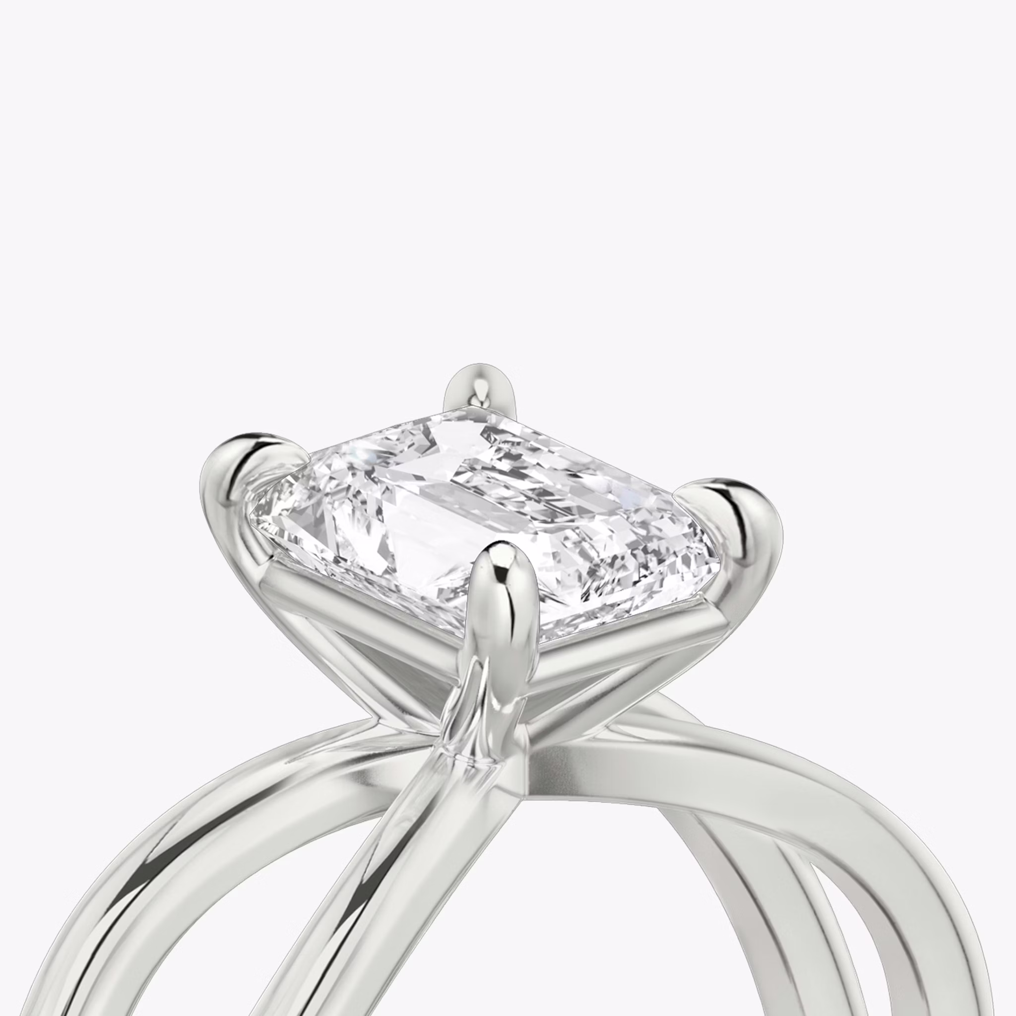The Duet | Radiant | Platinum | bandAccent: Plain | diamondOrientation: vertical | caratWeight: other