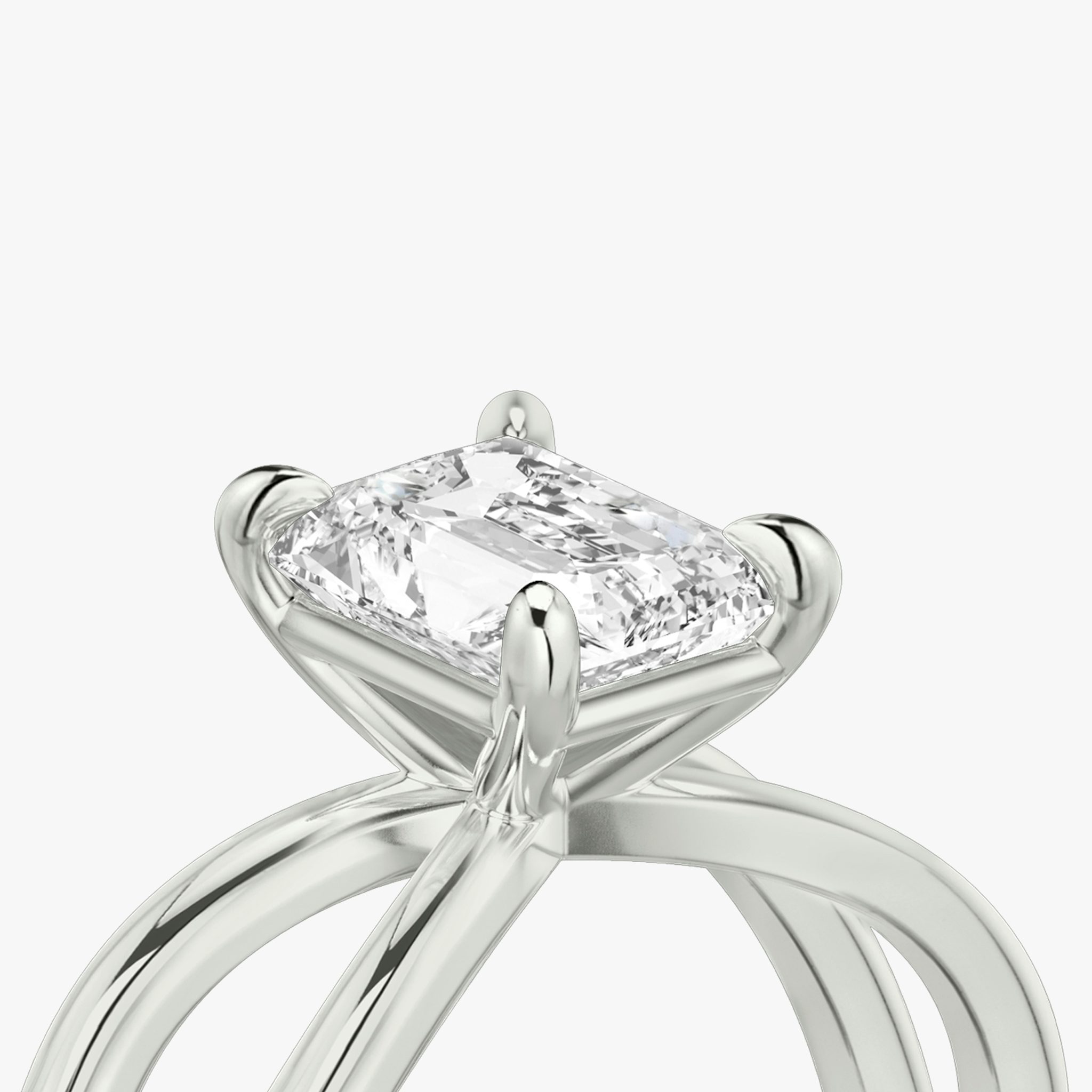 The Duet | Radiant | Platinum | bandAccent: Plain | diamondOrientation: vertical | caratWeight: other