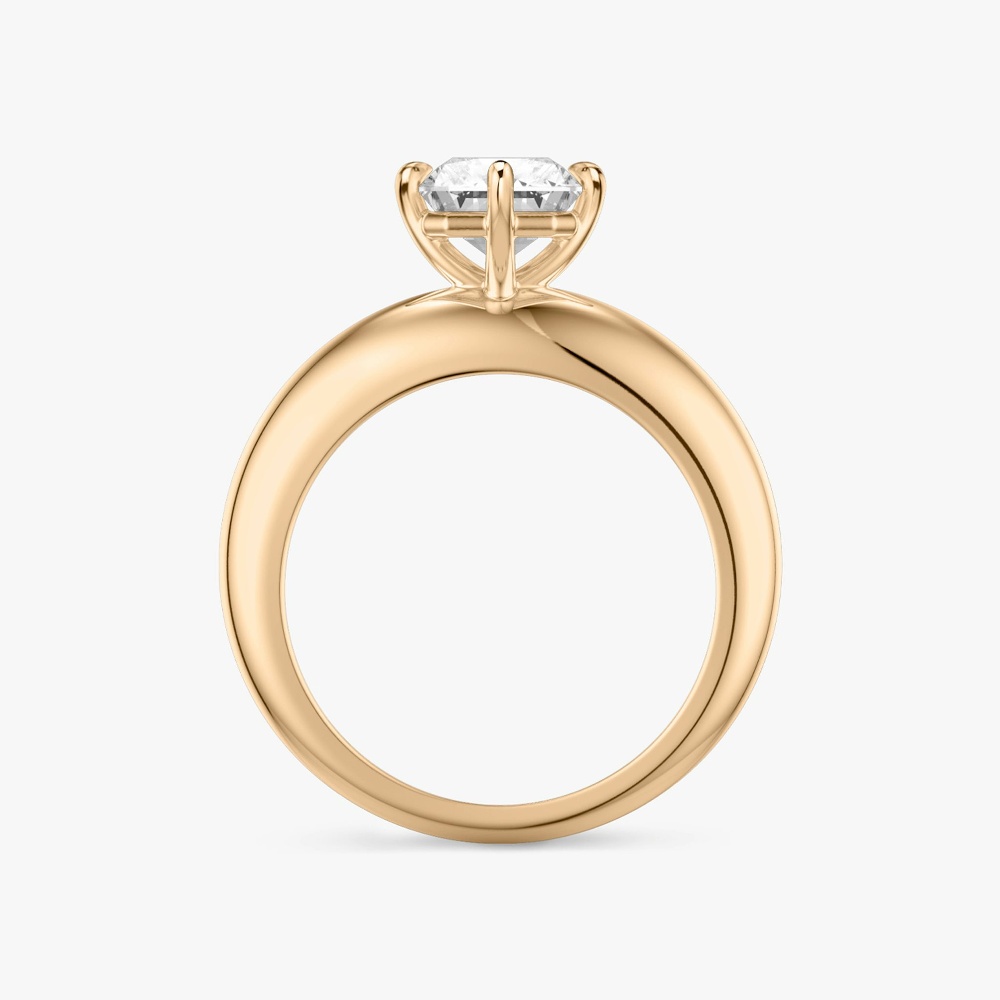 The Curator | Radiant | 14k | Rose Gold | bandAccent: Plain | diamondOrientation: vertical | caratWeight: other