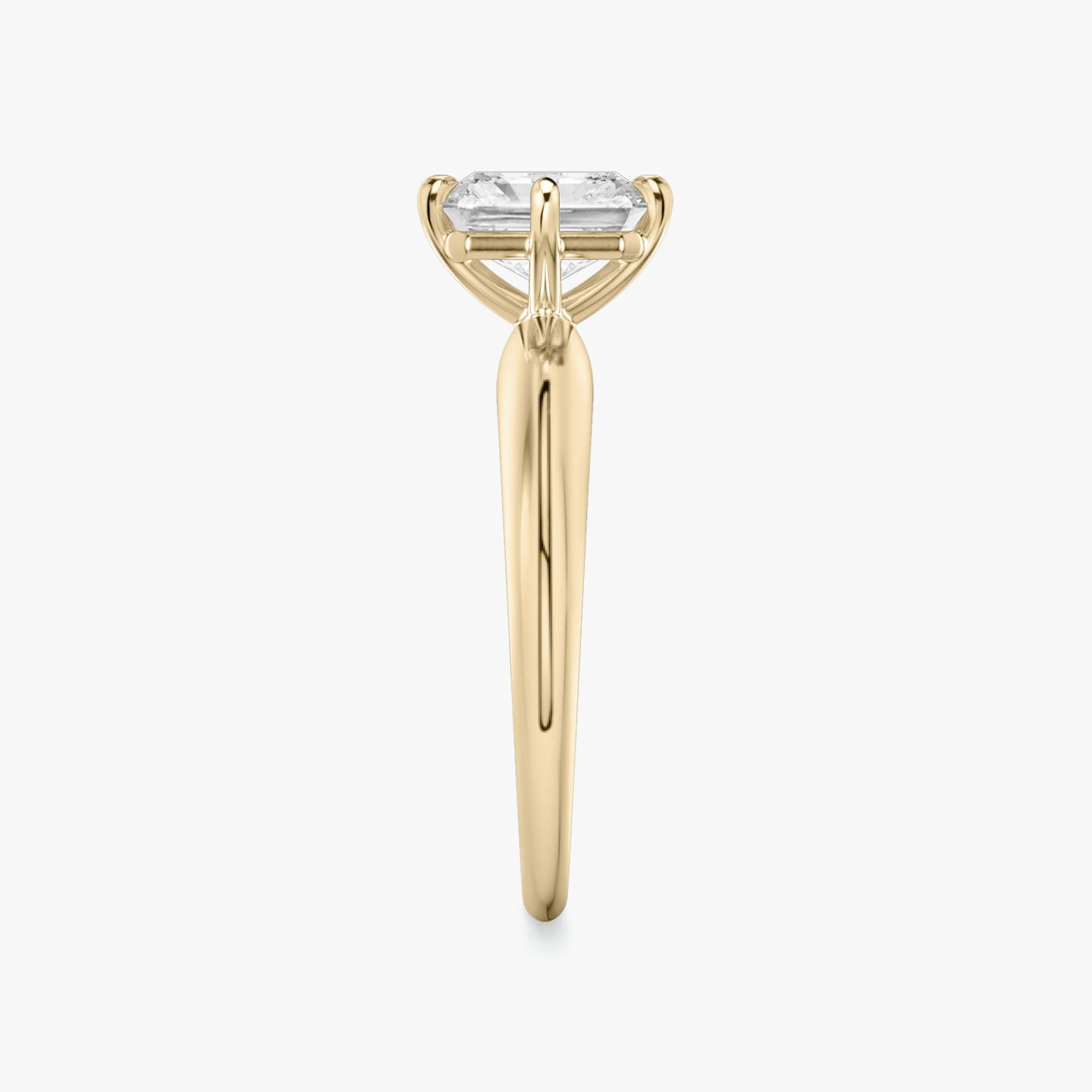 The Curator | Radiant | 14k | Rose Gold | bandAccent: Plain | diamondOrientation: vertical | caratWeight: other
