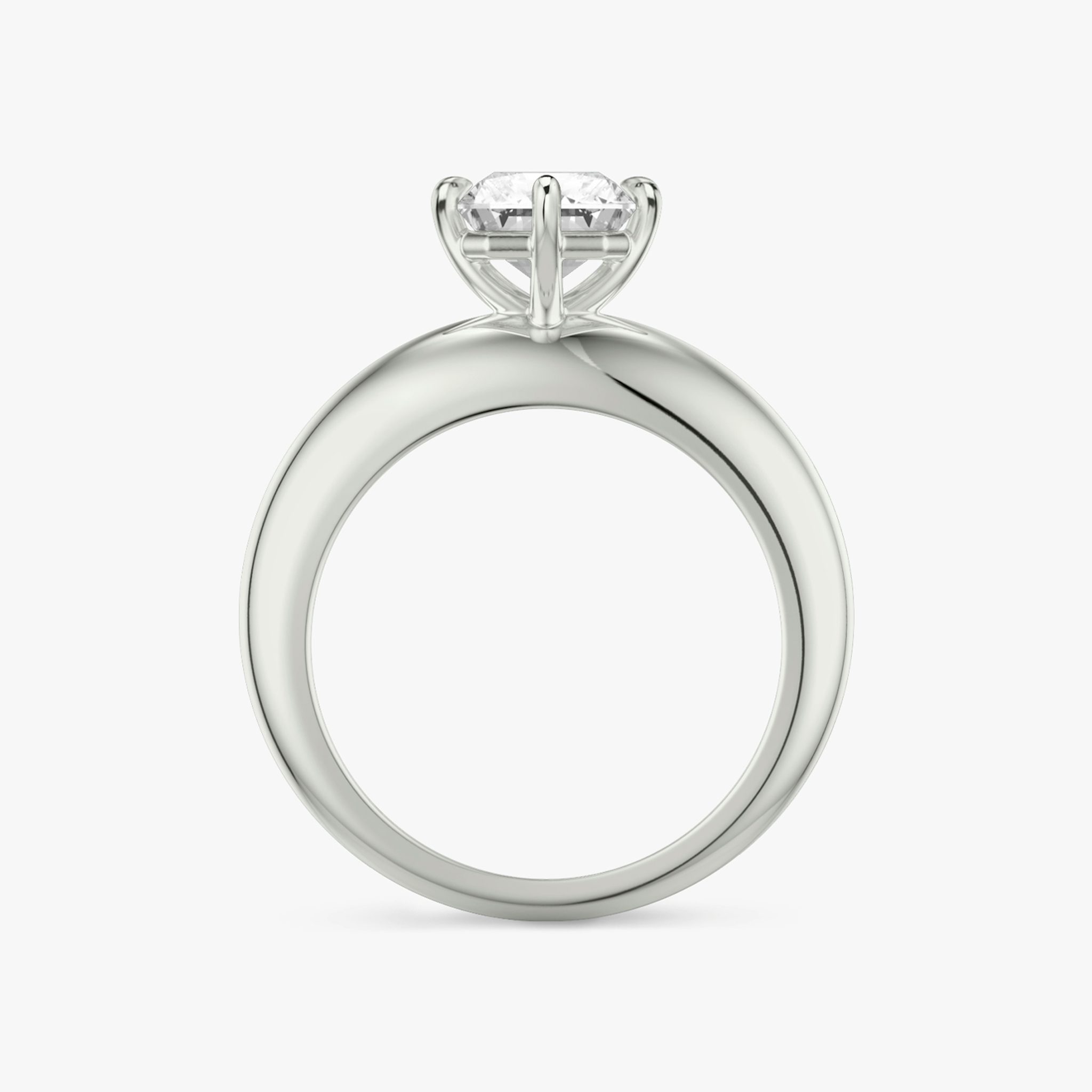 The Curator | Radiant | 18k | White Gold | bandAccent: Plain | diamondOrientation: vertical | caratWeight: other