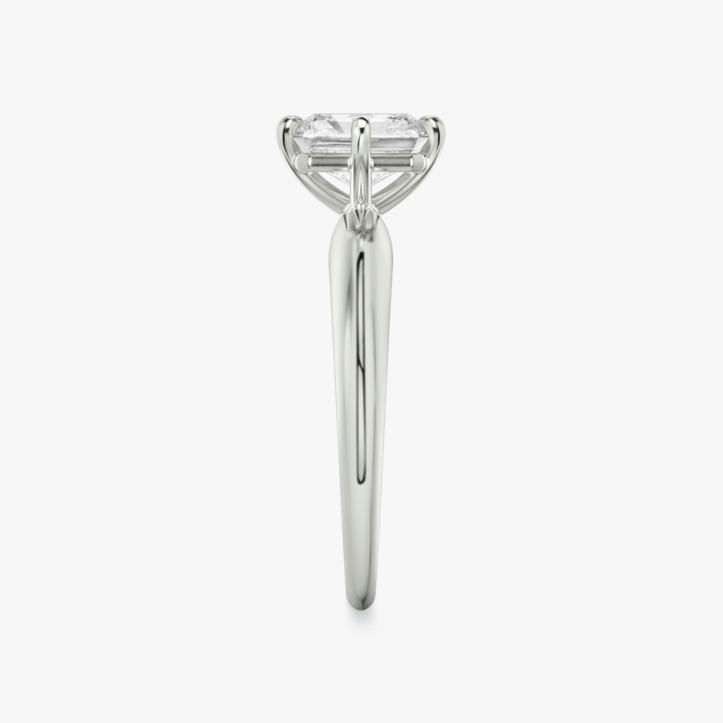 The Curator | Radiant | 18k | White Gold | bandAccent: Plain | diamondOrientation: vertical | caratWeight: other