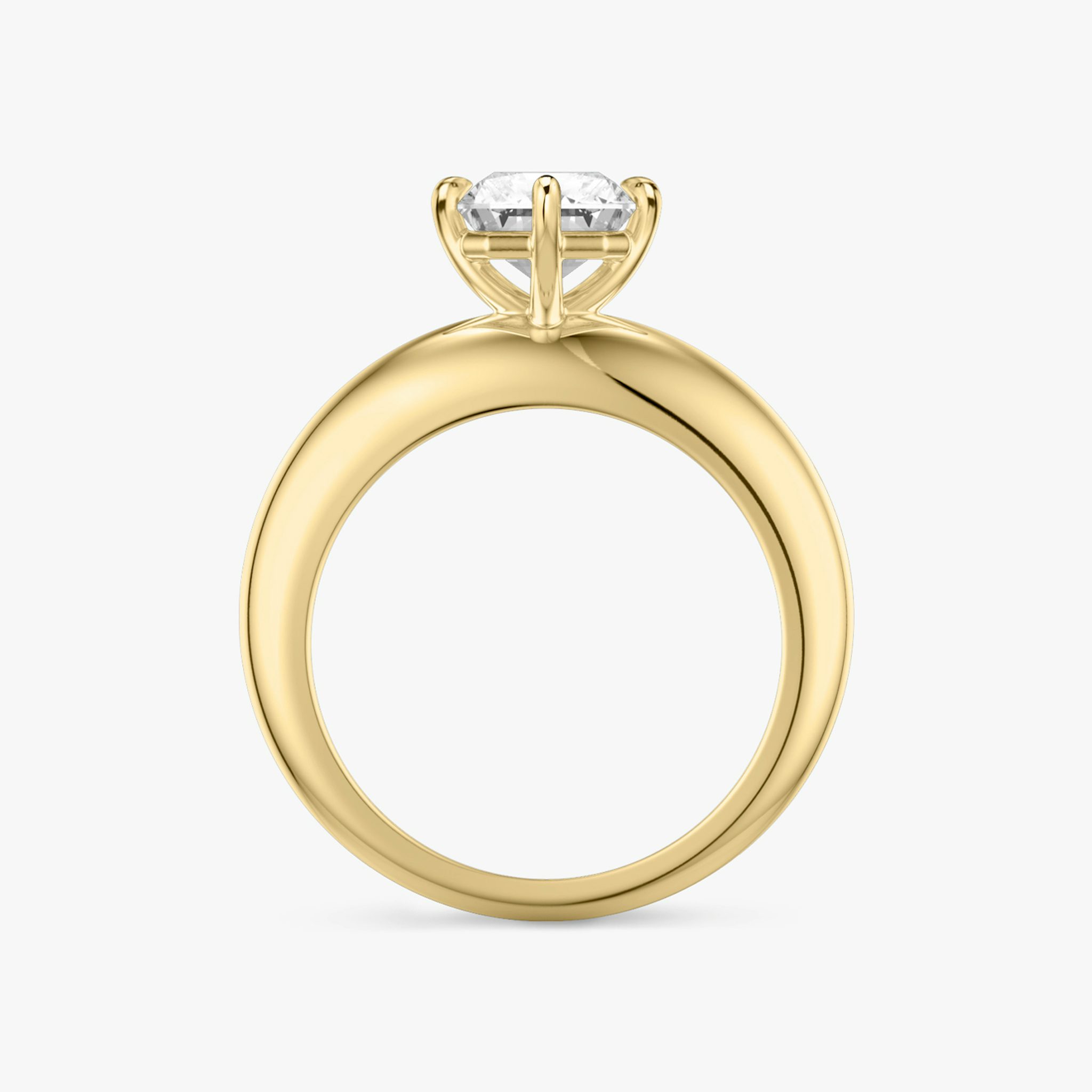 The Curator | Radiant | 18k | Yellow Gold | bandAccent: Plain | diamondOrientation: vertical | caratWeight: other
