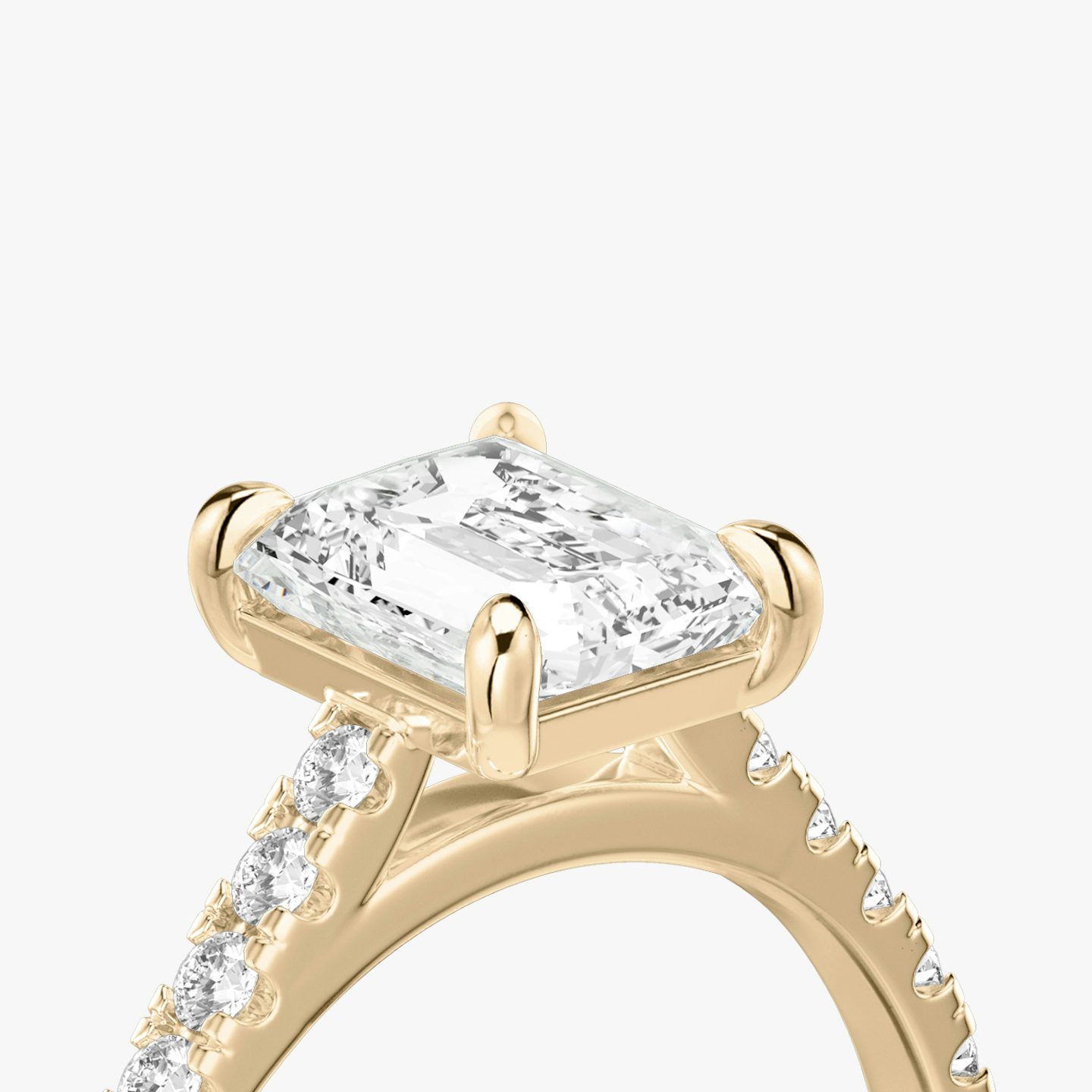 The Cathedral | Radiant | 14k | Rose Gold | bandAccent: Pavé | diamondOrientation: vertical | caratWeight: other