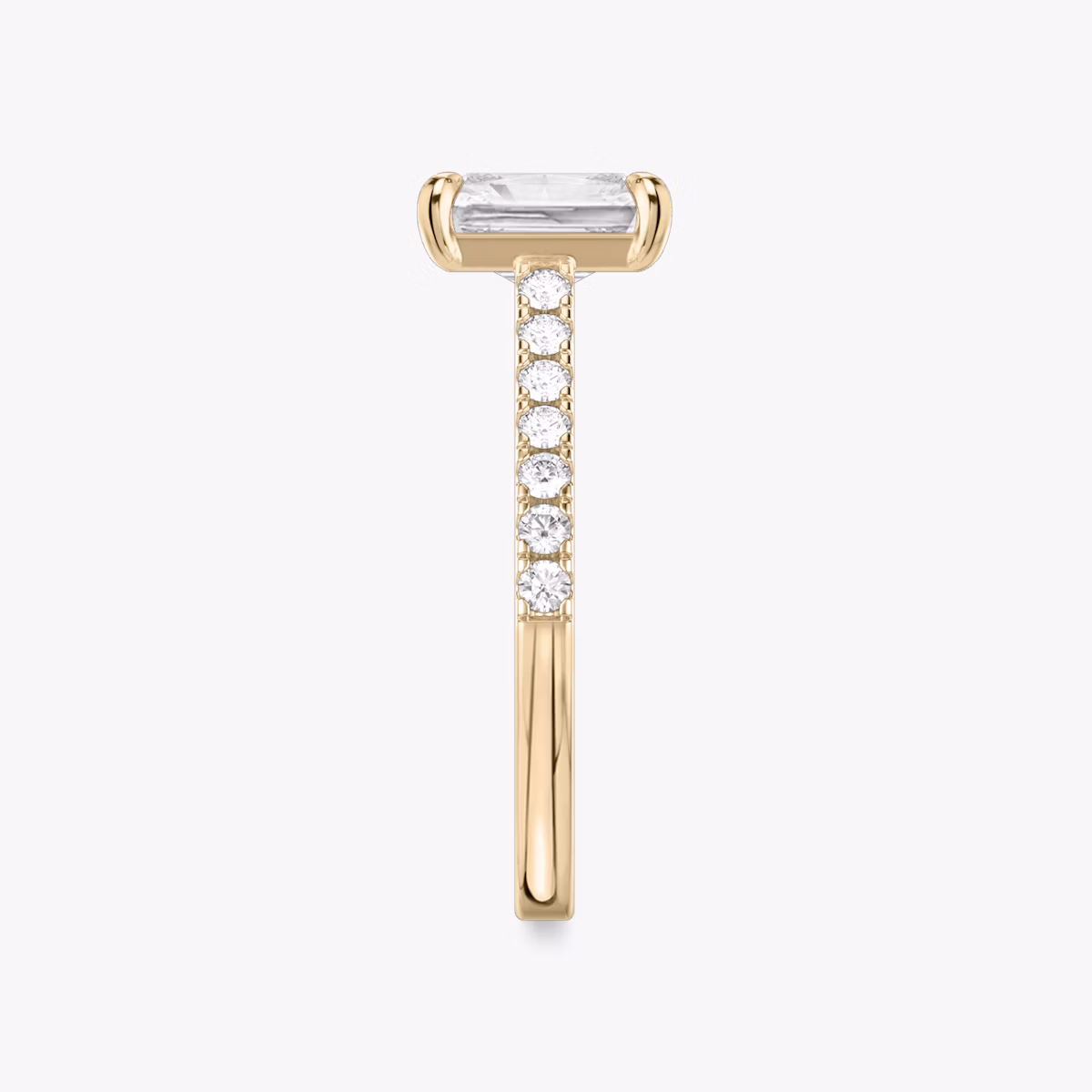 The Cathedral | Radiant | 14k | Rose Gold | bandAccent: Pavé | diamondOrientation: vertical | caratWeight: other